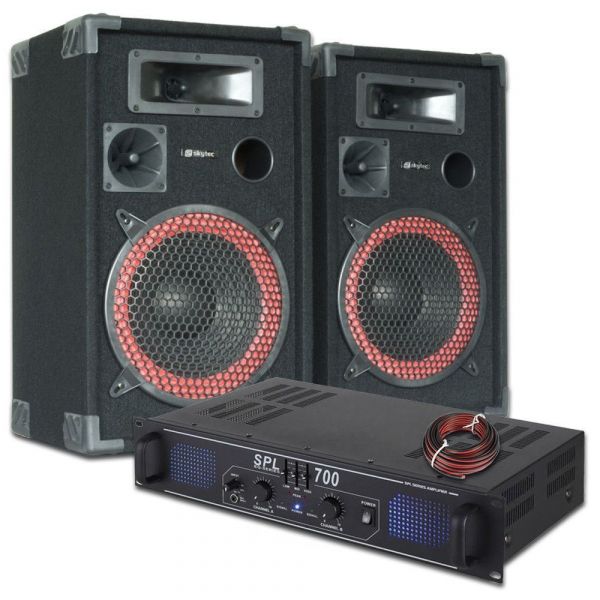 SkyTec DJ PA luidspreker versterker set 700W kopen? Bestel