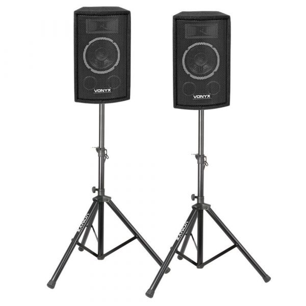 Vonyx SL6 disco speakers - 500W 2-weg speakerset met 6'' woofers incl. statieven