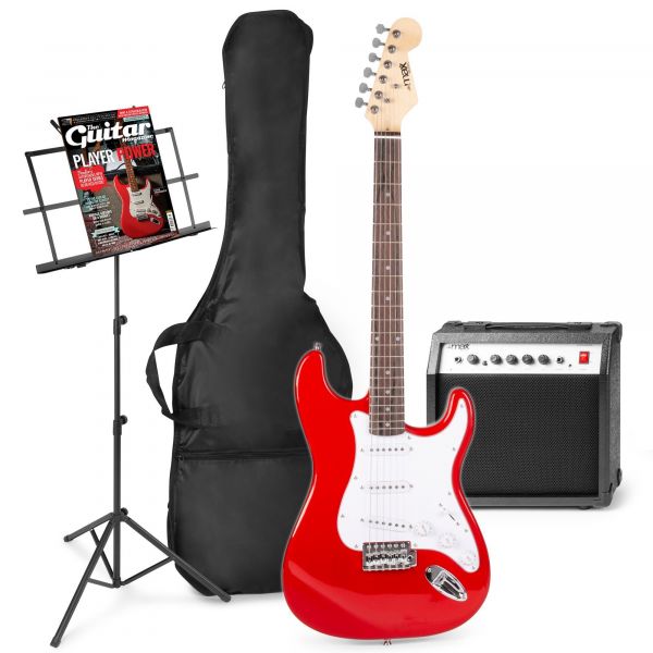 generatie ticket Excentriek MAX GigKit elektrische gitaar set met o.a. muziekstandaard - Rood kopen?
