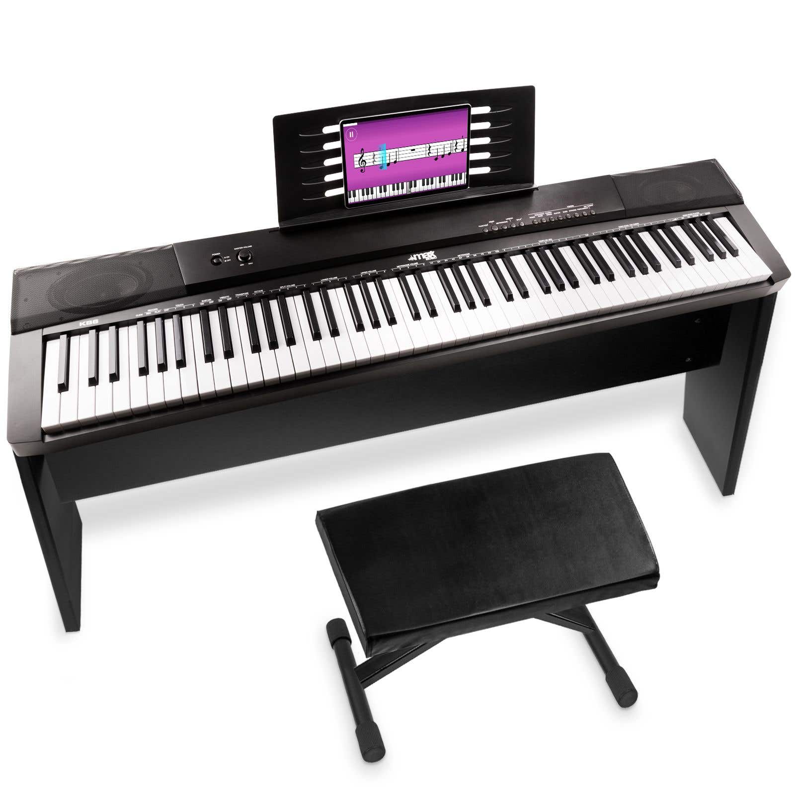 Succesvol holte Noodlottig MAX KB6W digitale piano met 88 toetsen, meubel en bankje kopen?