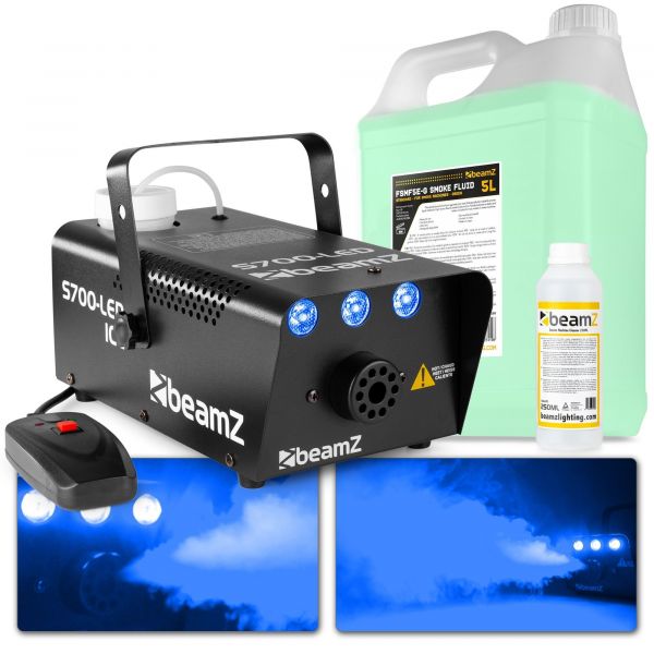 BeamZ S700LED 'ICE' rookmachine met reinigings- en rookvloeistof - 700W
