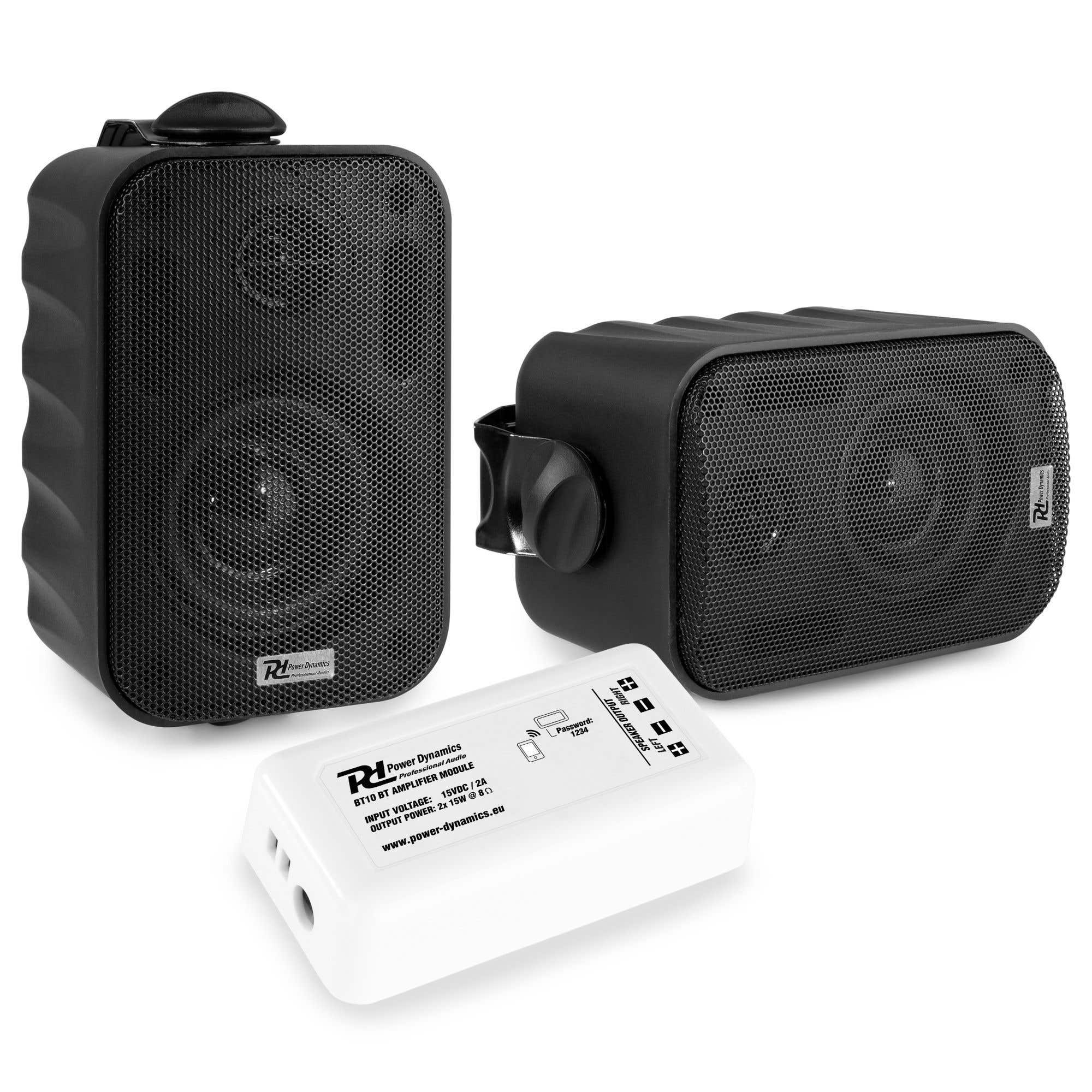 anker schroef Zuivelproducten Power Dynamics BT10 versterker met Bluetooth en 2x buiten speakers (3" -  zwart) kopen?