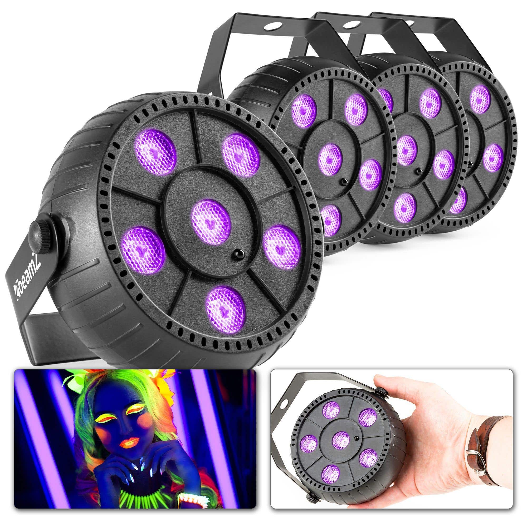 BeamZ PLP14 LED blacklight met ingebouwde accu - 6x 1W LED's  - 4 stuks