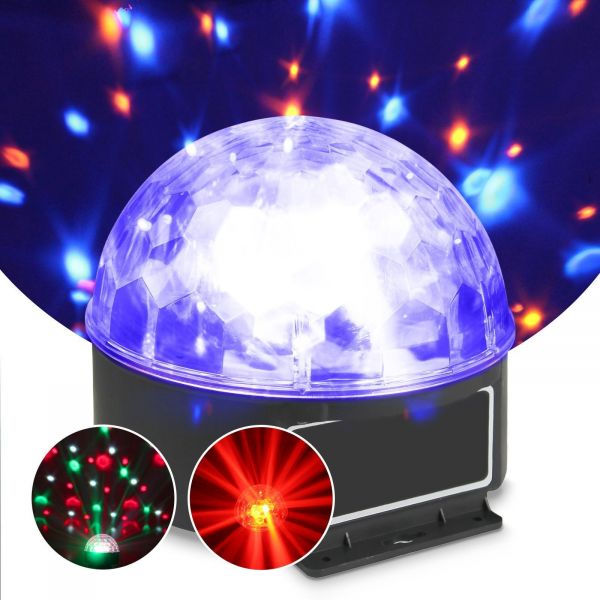 Max Magic Jelly Ball discolamp met 6 felle en gekleurde LED's 