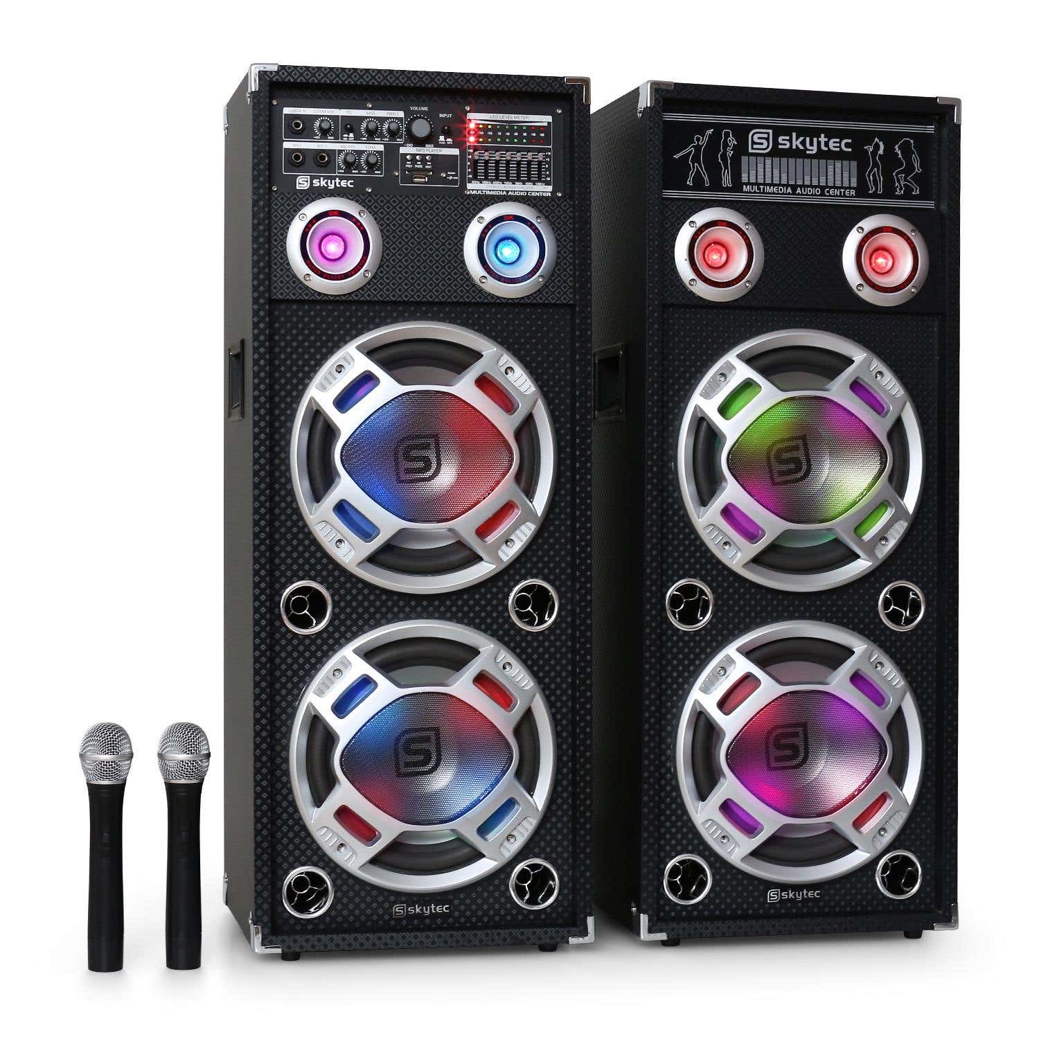 SkyTec SPD-210V actieve speakerset 2x 10