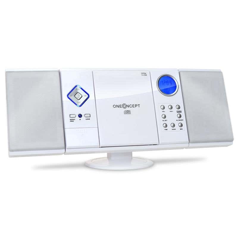 OneConcept V-12 Stereoset met USB/SD MP3, CD en AUX - Wit
