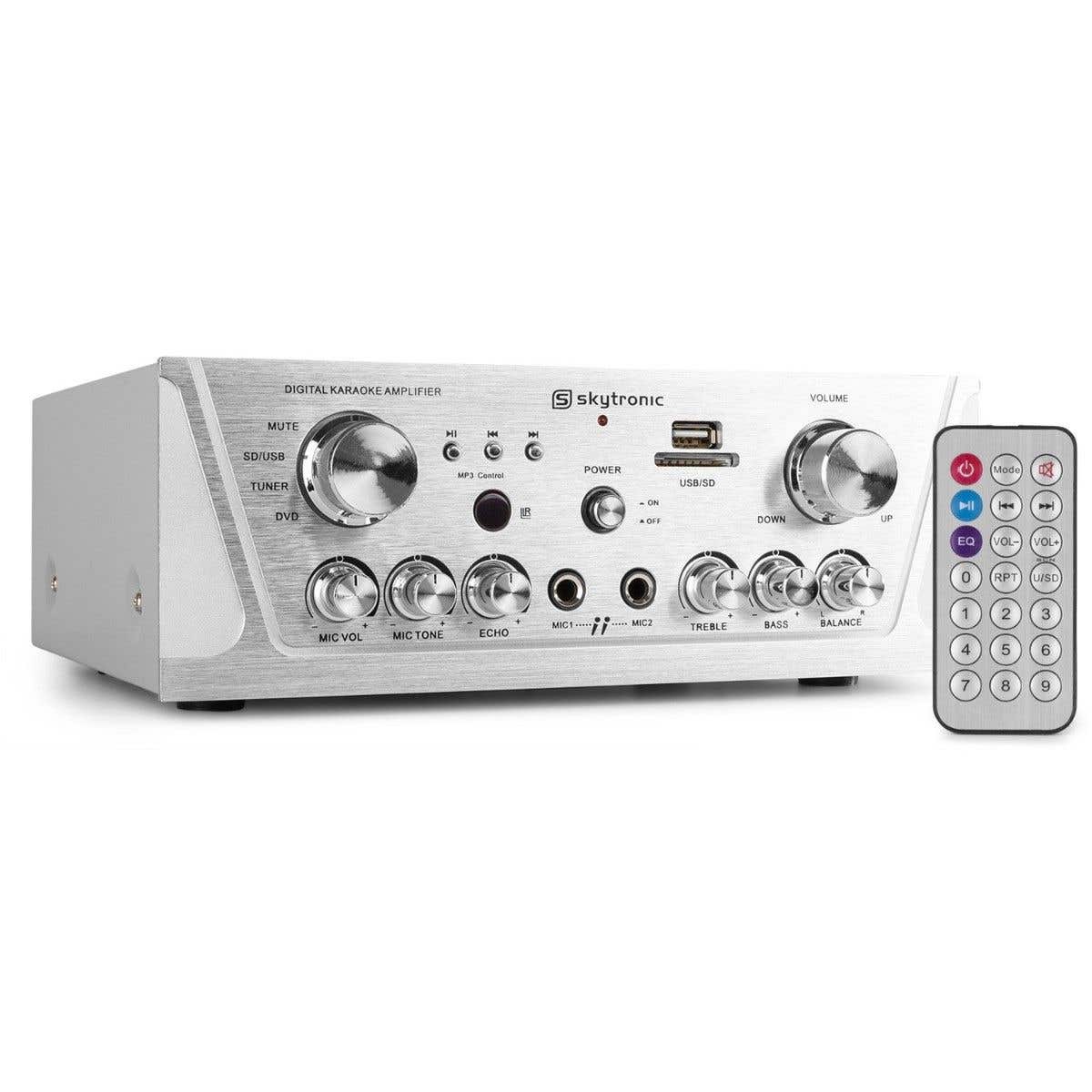 SkyTronic Stereo HiFi Versterker 100W met FM en USB / SD MP3
