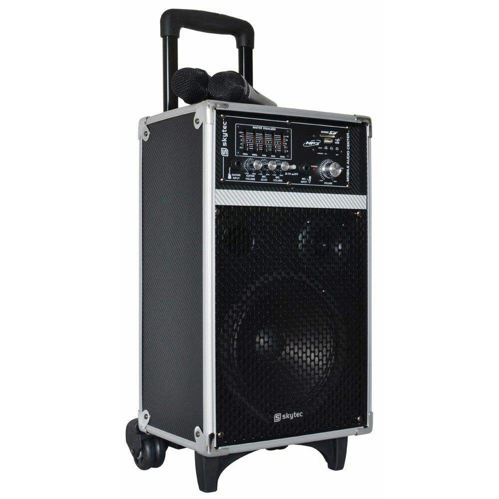 SkyTec ST080 Mobiele geluidsinstallatie met MP3 speler en Draadloze Microfoon