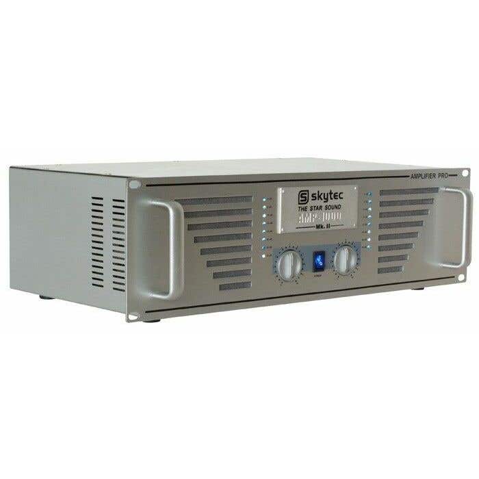 SkyTec SKY-1000S versterker 2x 1000W - Zilver