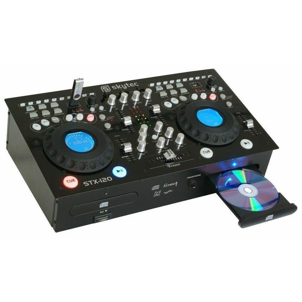SkyTec STX-120 Dubbele CD / MP3 / USB / SD Media Speler met 200W Versterker