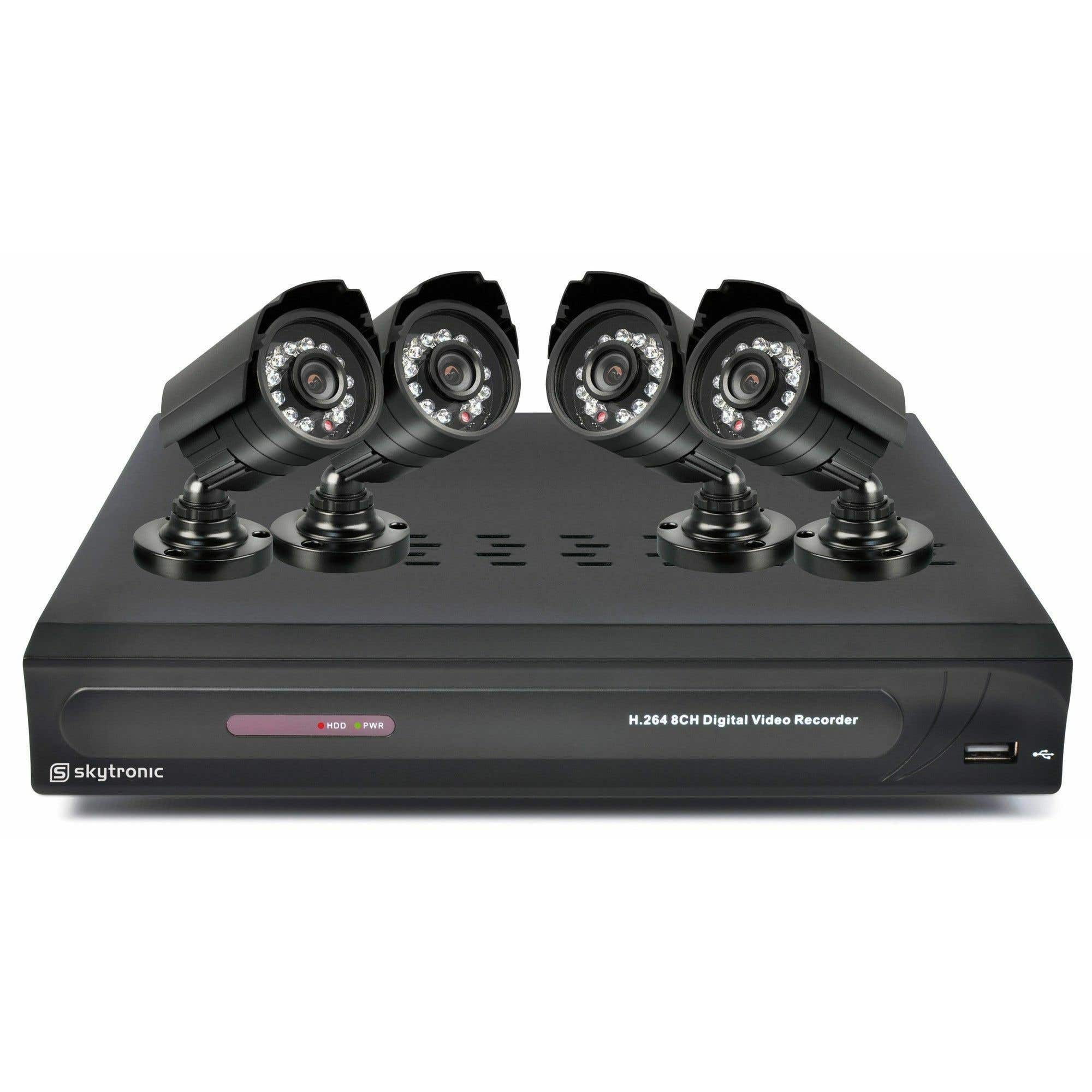SkyTronic Cameraset DVR 4CMOS Kit 500GB HD 8 Kanalen
