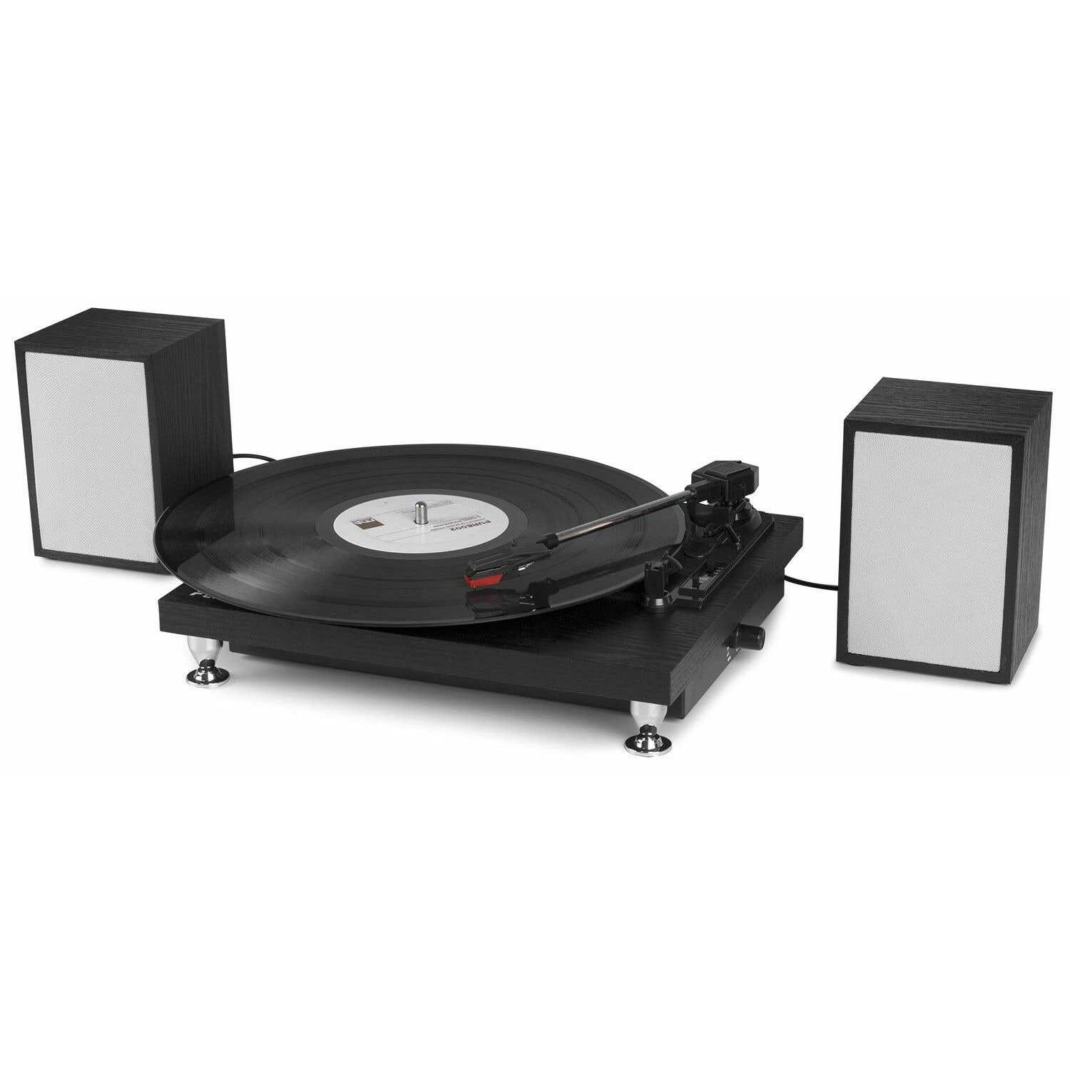 Fenton RP155B stereo platenspeler met speakers - Zwart