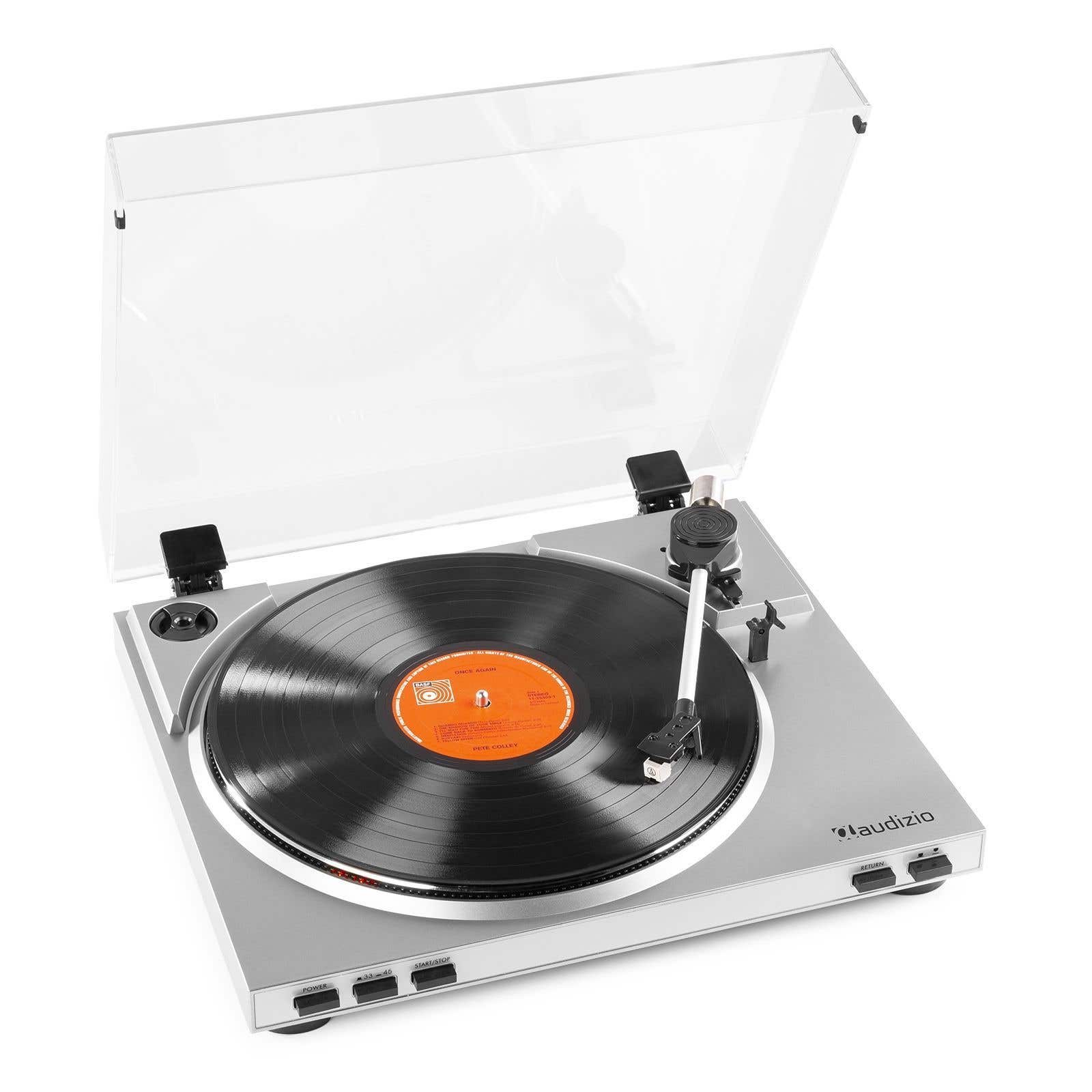 Audizio RP310S hifi platenspeler met auto return en mp3 recording - Zilver