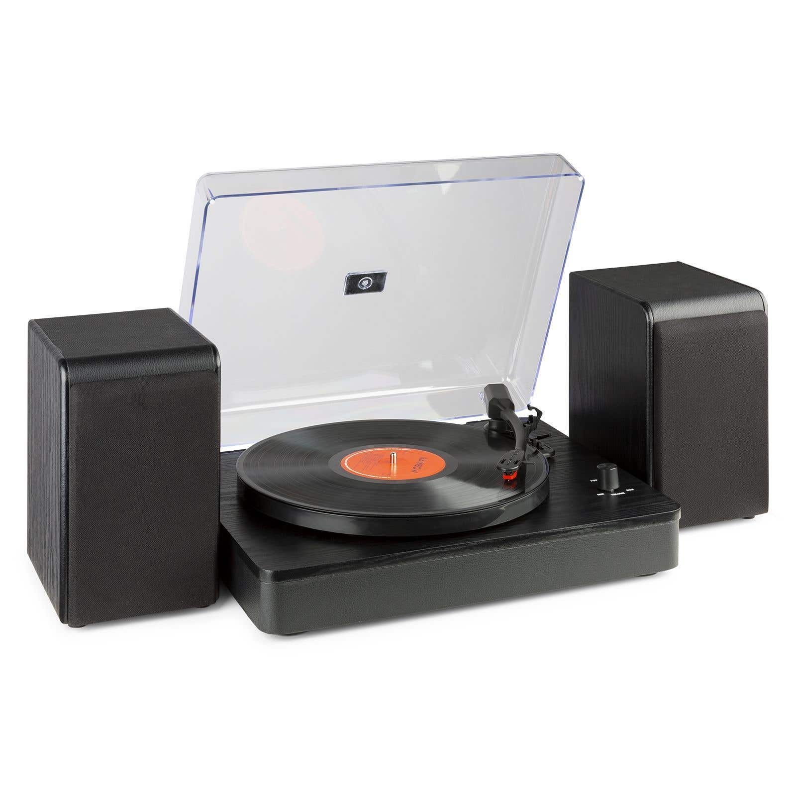 Audizio RP330 stereo platenspeler met Bluetooth en speakers - 100W - Zwart