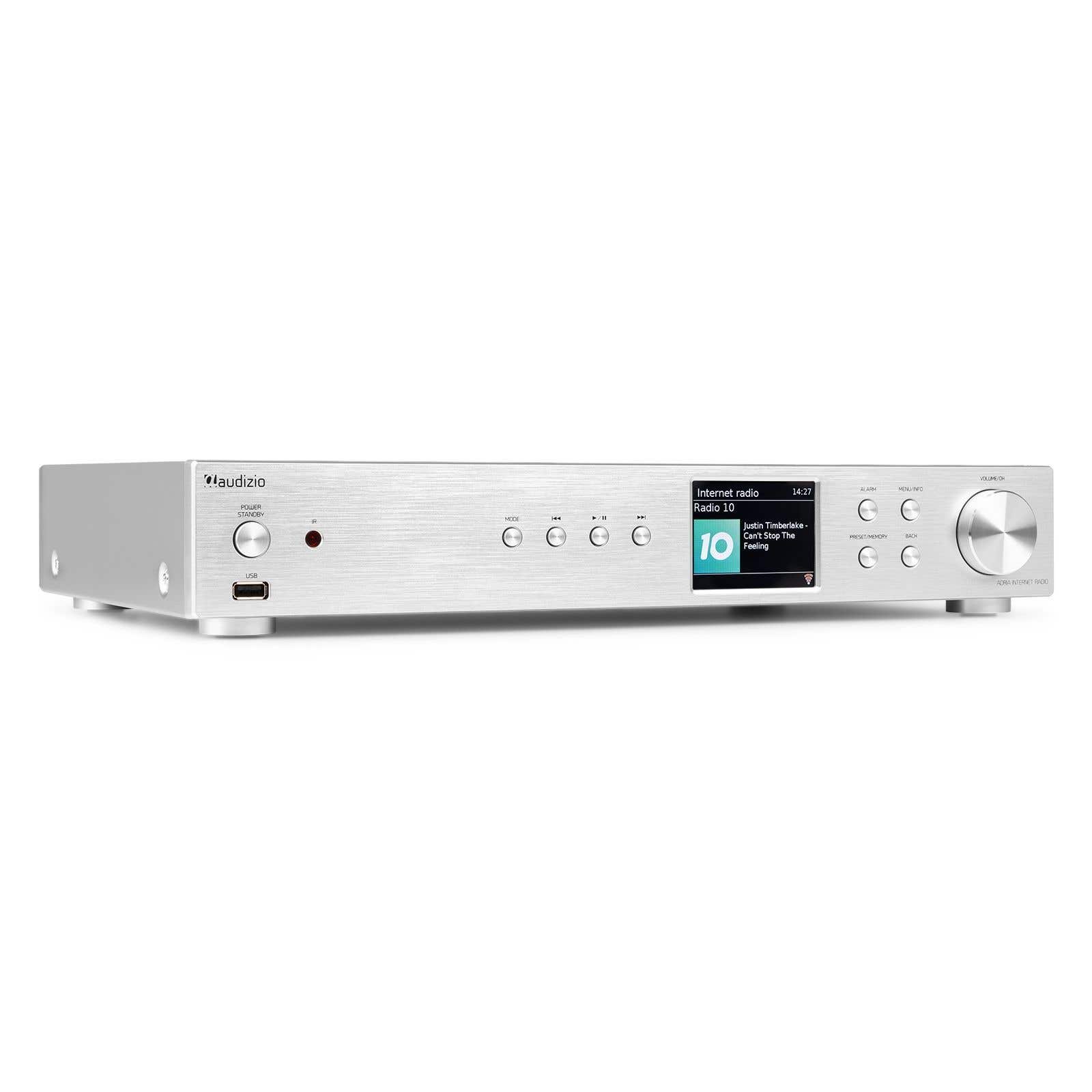 Audizio Adria DAB tuner - DAB radio en internetradio met Bluetooth en Spotify Connect - Aluminium