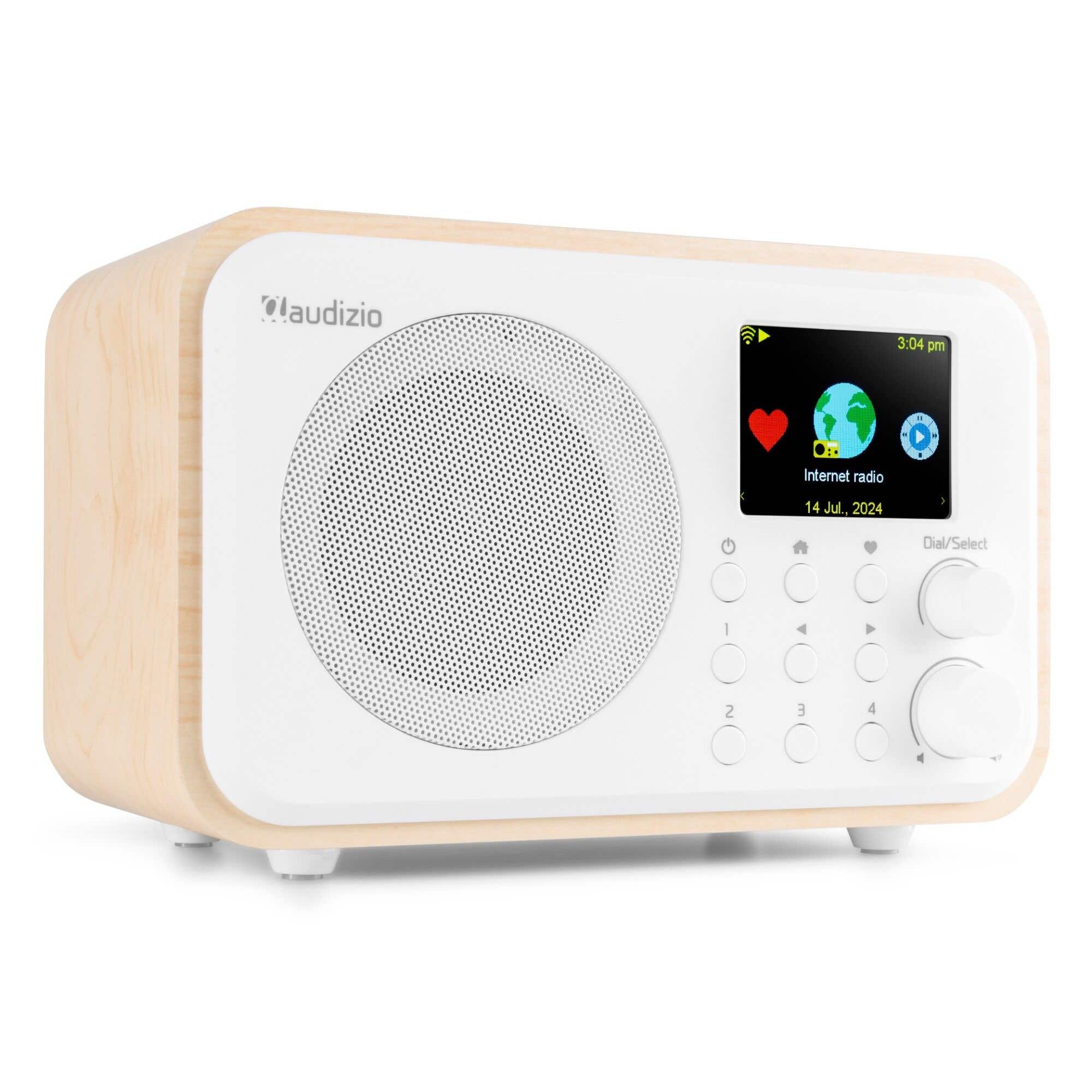 Retourdeal - Audizio Vicenza - DAB+ en WIFI Radio met Bluetooth - Op accu - Wit