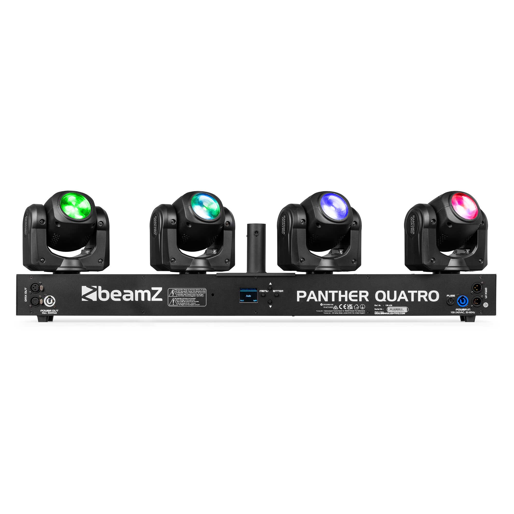 BeamZ Panther Quatro Beam Bar - Bar met 4 moving heads - RGBW - 160W 