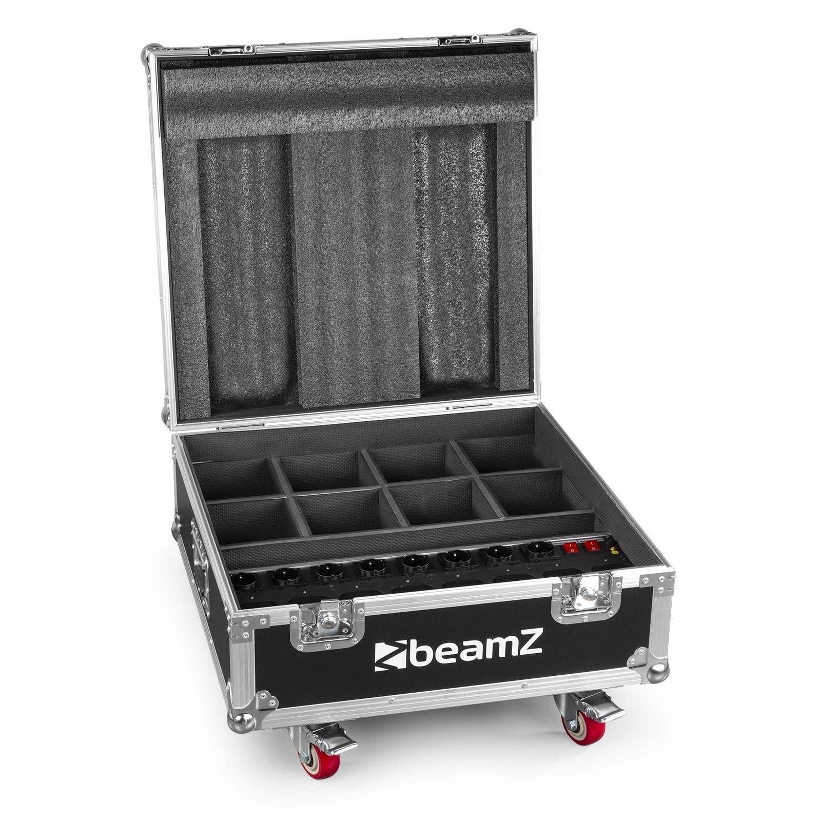 BeamZ FCC10 flightcase met oplaadfunctie voor 8 BBP54 Uplighters