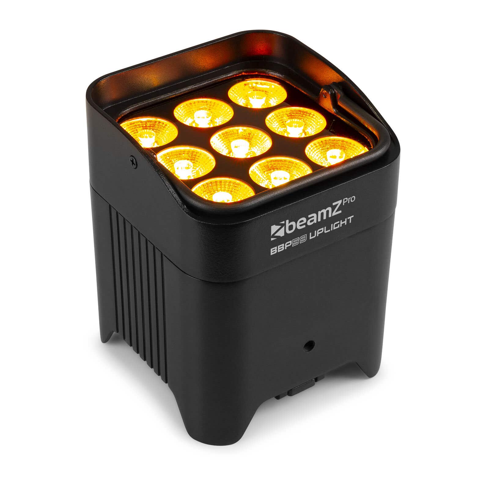 Retourdeal - BeamZ Professional BBP59 uplight - 9x multicolor LED’s & verwisselbare accu - IP65 waterdicht - RGBWA-UV