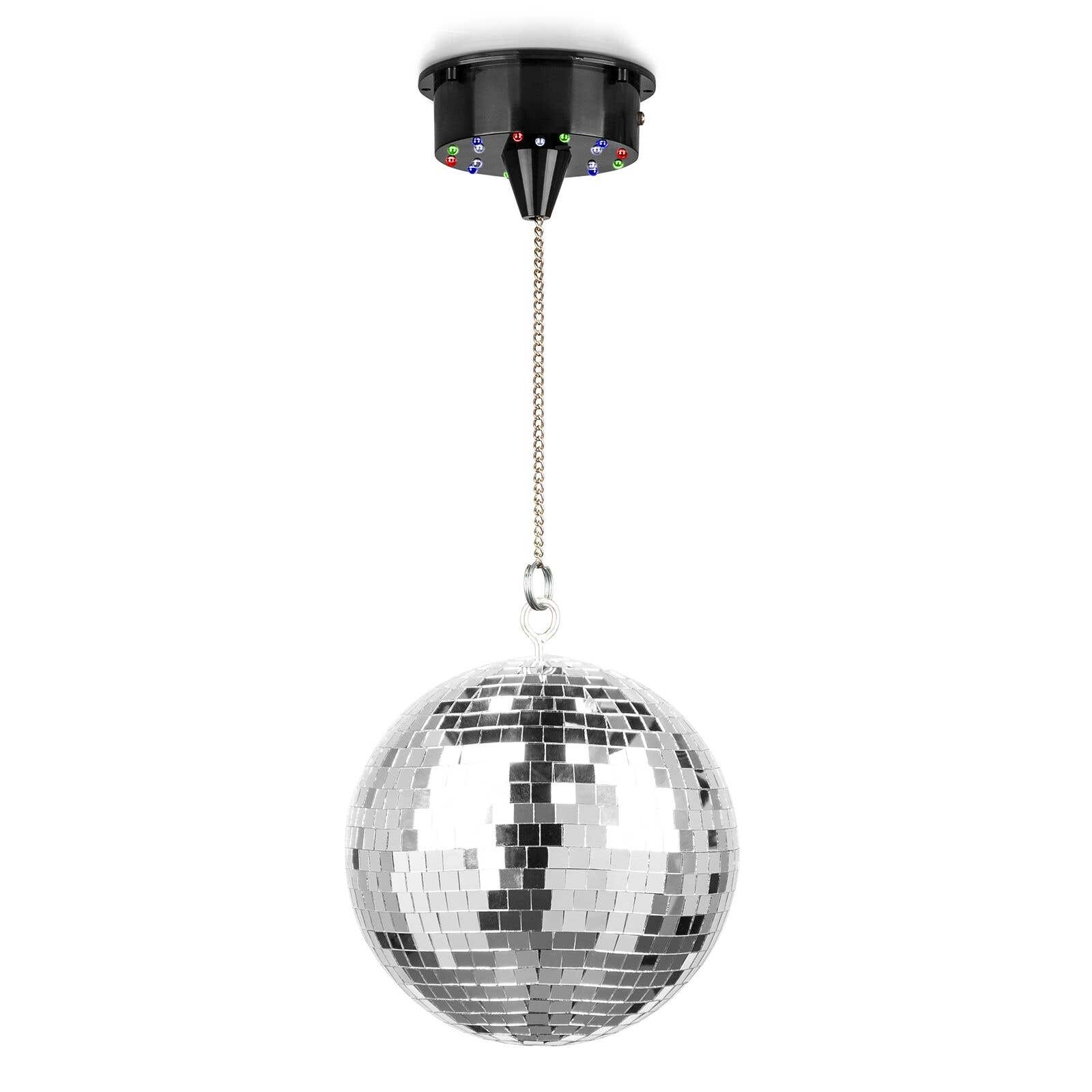 Fuzzix MB20ML Discobal 20 cm - met motor op batterijen en RGBW LED's 