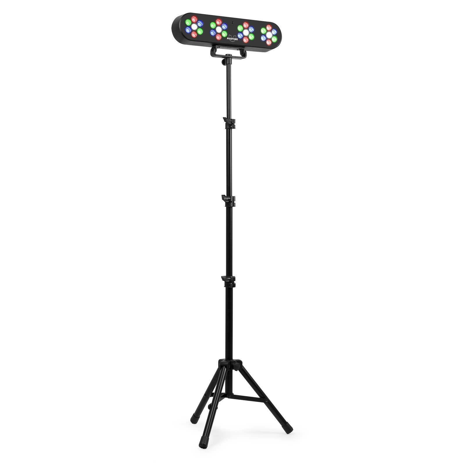 Fuzzix AllStar1 LED discolamp op statief - 4 RGB PAR spots in één - Incl. afstandsbediening