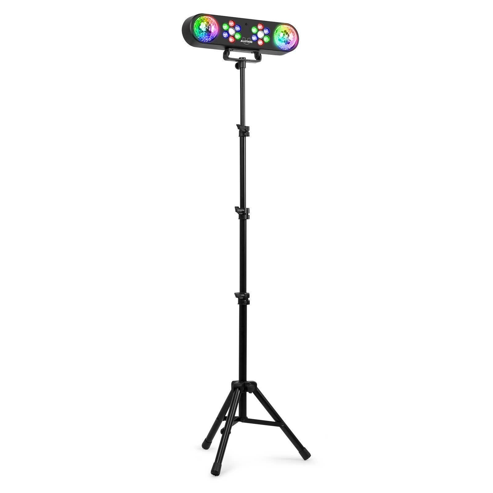 Fuzzix AllStar2 LED discolamp op statief - 2 PAR spots + 2 Jelly balls - Incl. afstandsbediening