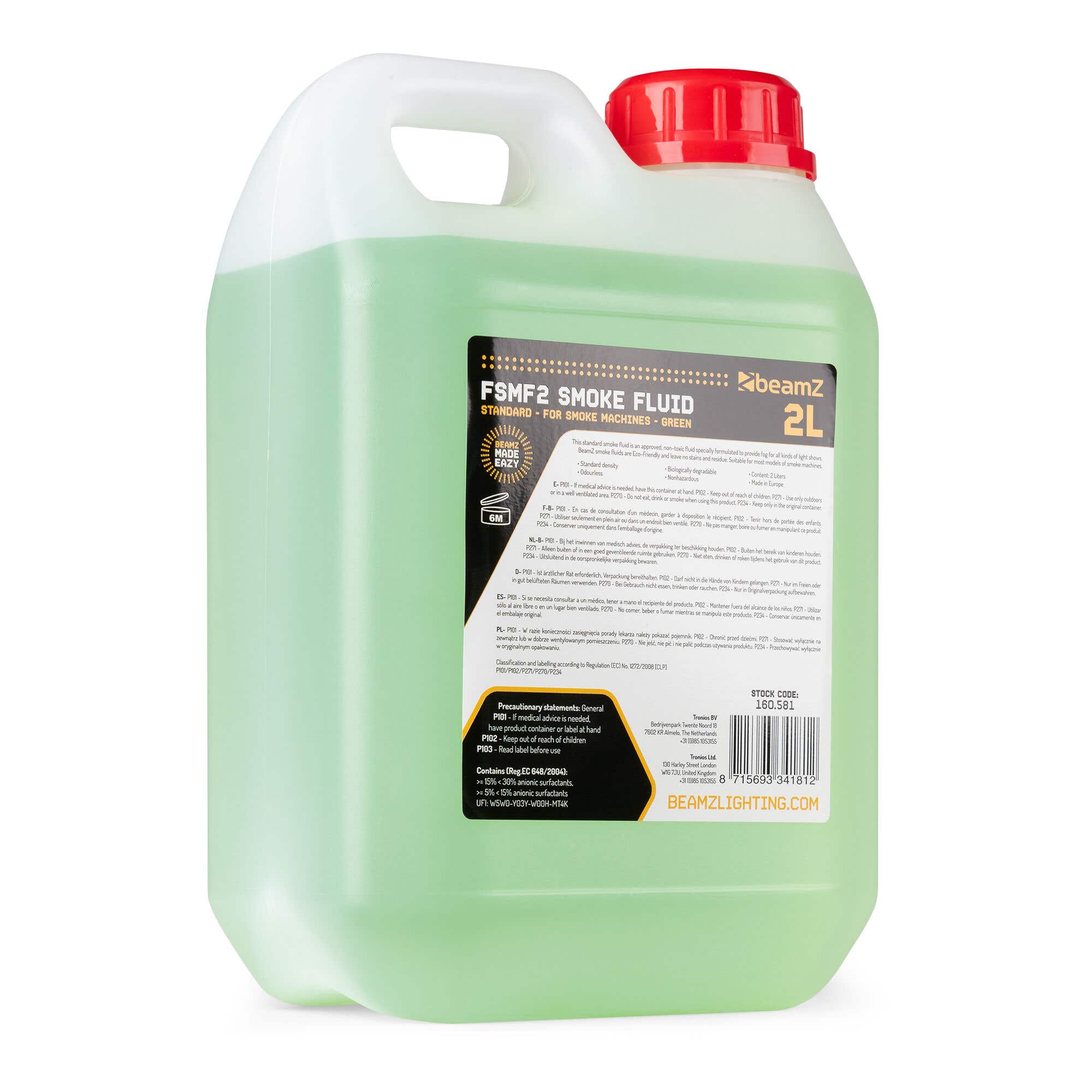 BeamZ FSMF2E-G standaard rookvloeistof - Groen - 2L