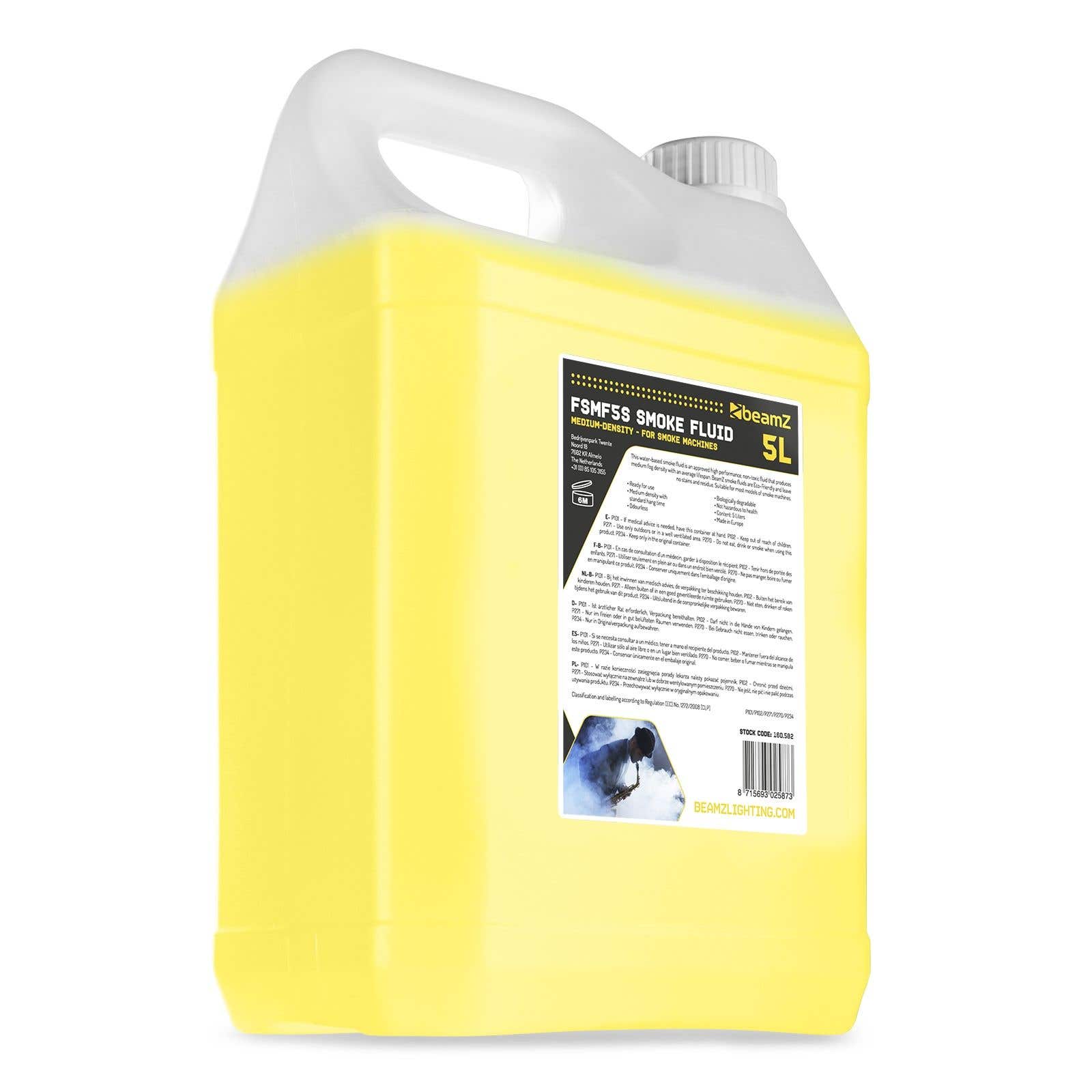 BeamZ FSMF5S rookvloeistof medium density - Geel - 5L