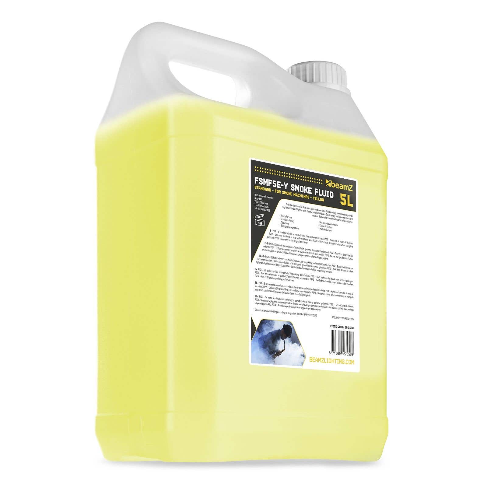 BeamZ FSMF5E-Y standaard rookvloeistof - Geel - 5L