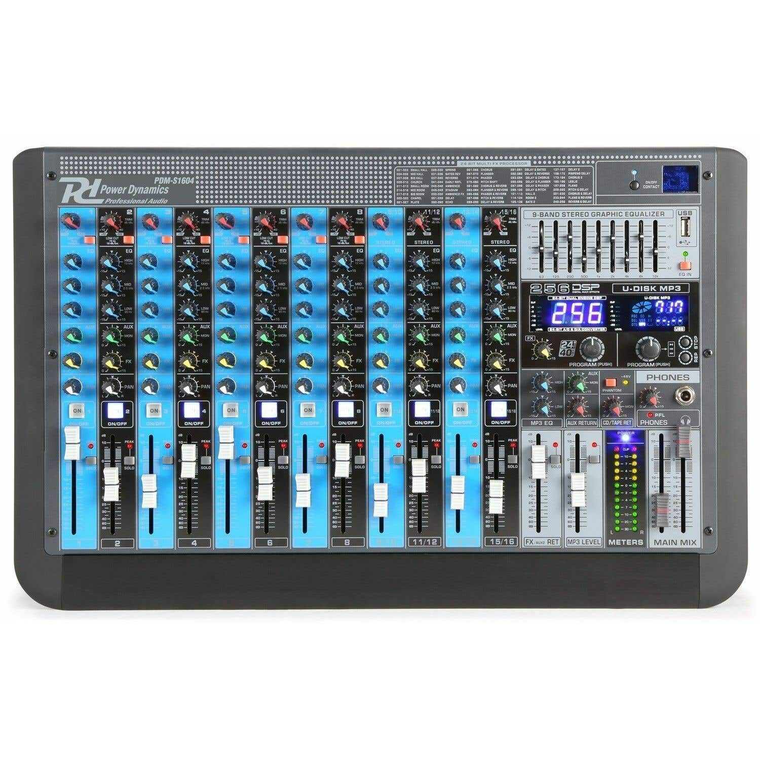 Power Dynamics PDM-S1604 professionele 16 kanaals mixer