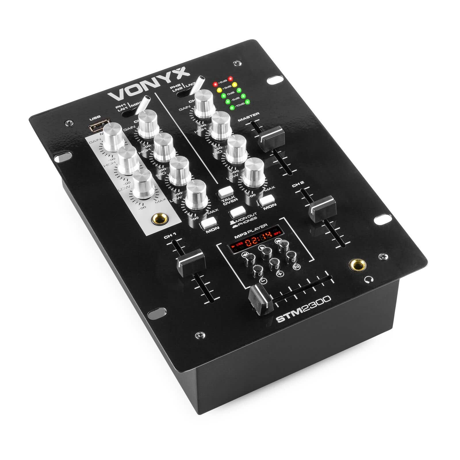 SkyTec STM-2300 Mixer 2-Kanaals / USB MP3