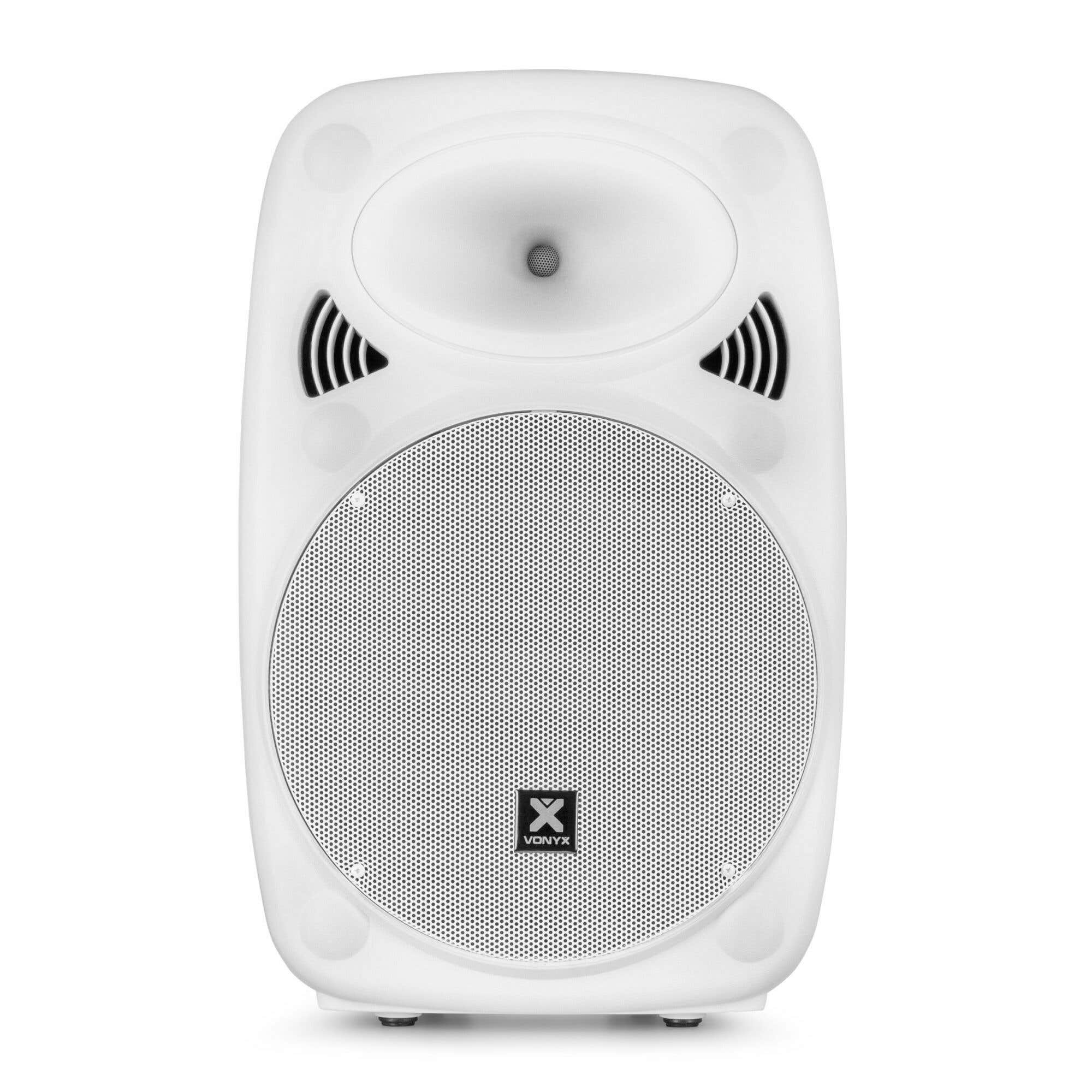 Vonyx Verve46 mobiele geluidsinstallatie met Bluetooth en draadloze microfoons - 1000W - Wit