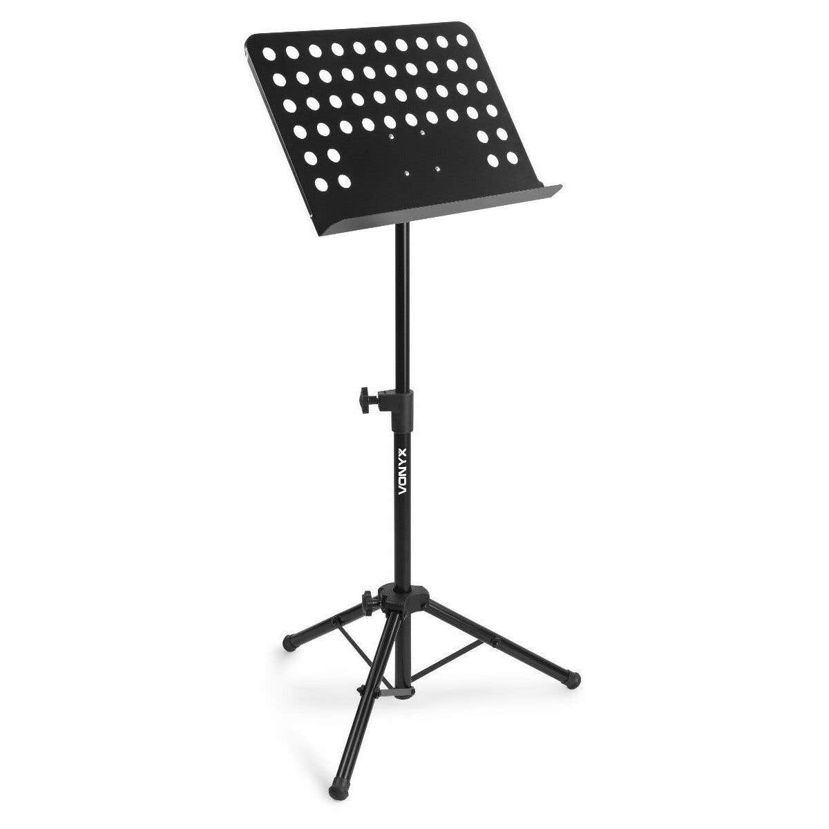 Vonyx MSS01 Muziekstandaard, in hoogte verstelbaar, met kantelbaar gaatjesblad