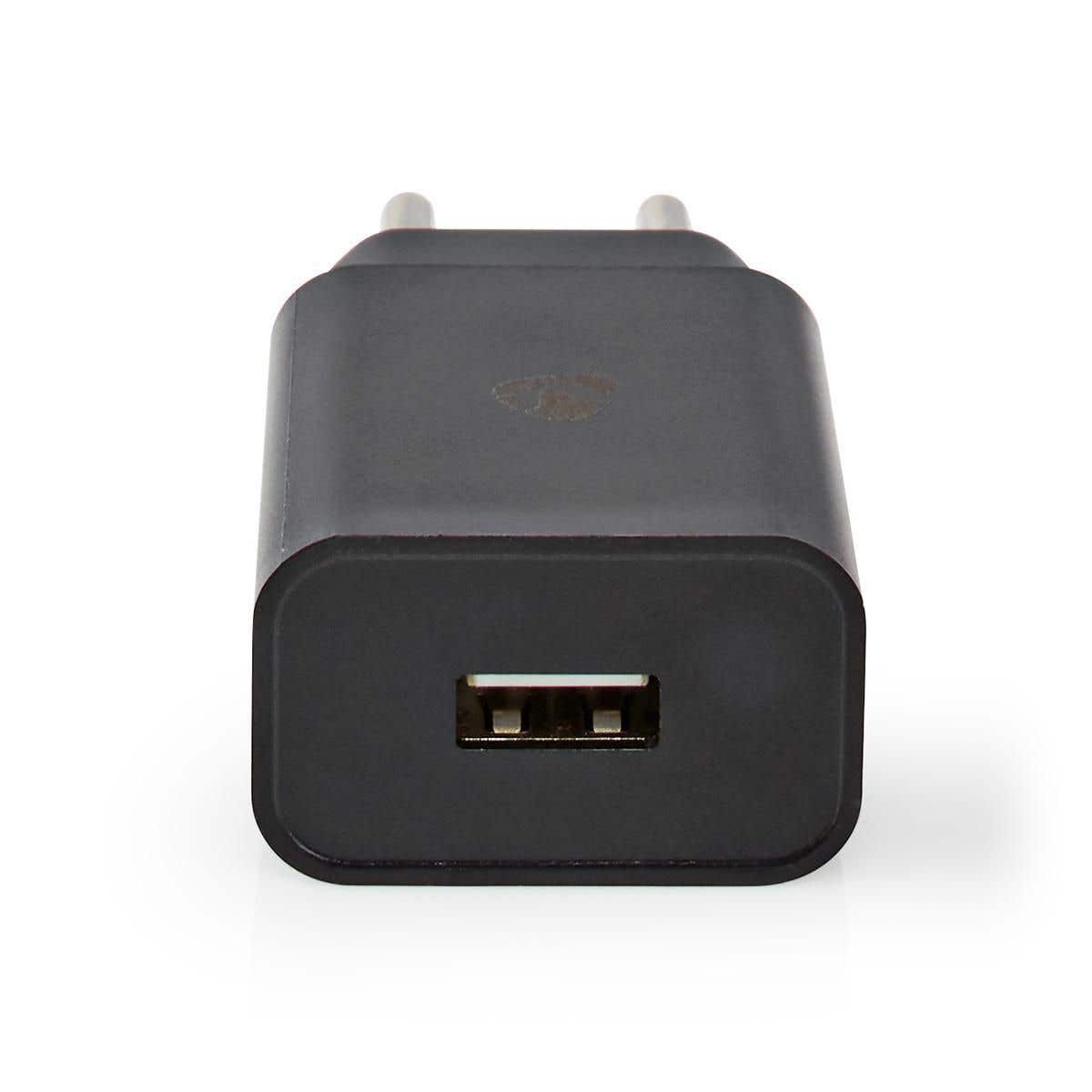 Nedis USB netadapter / USB telefoonlader - 5V / 2.4A - Zwart