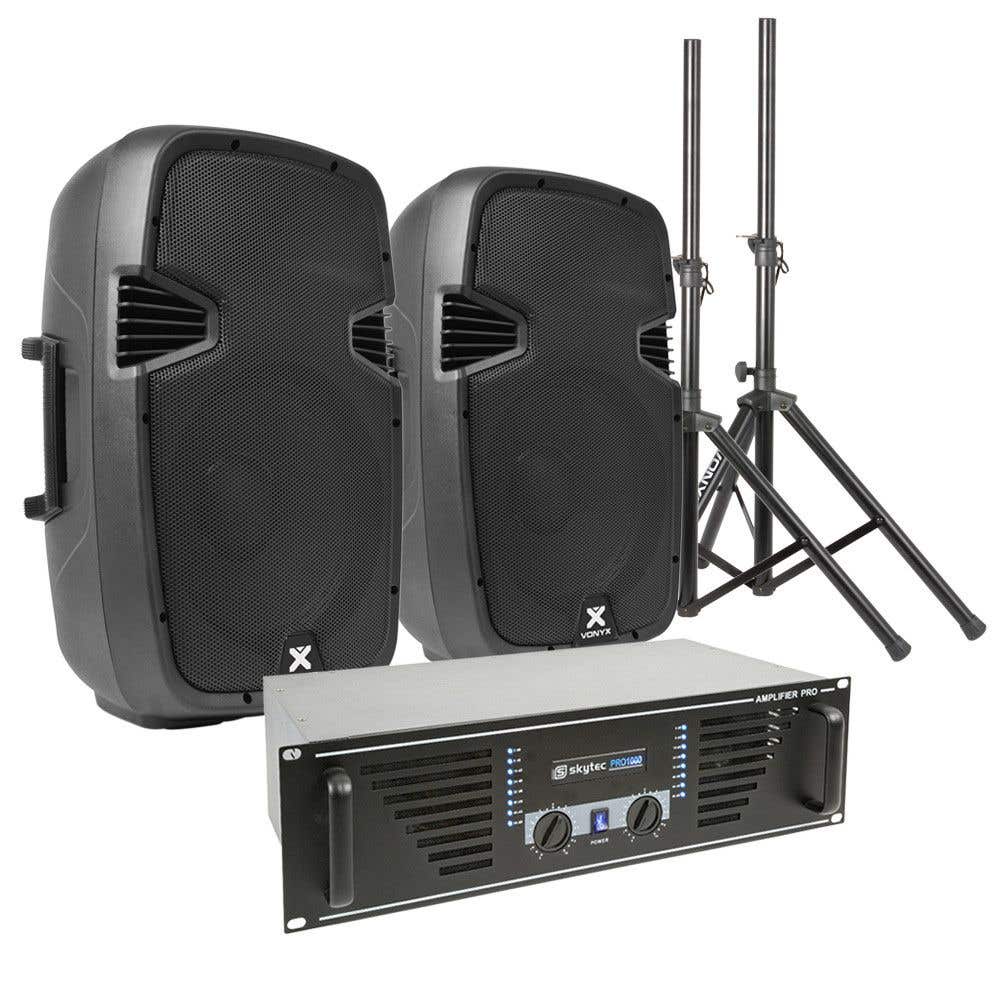 Vonyx SPJ1200 complete geluidsset 800W incl. standaards