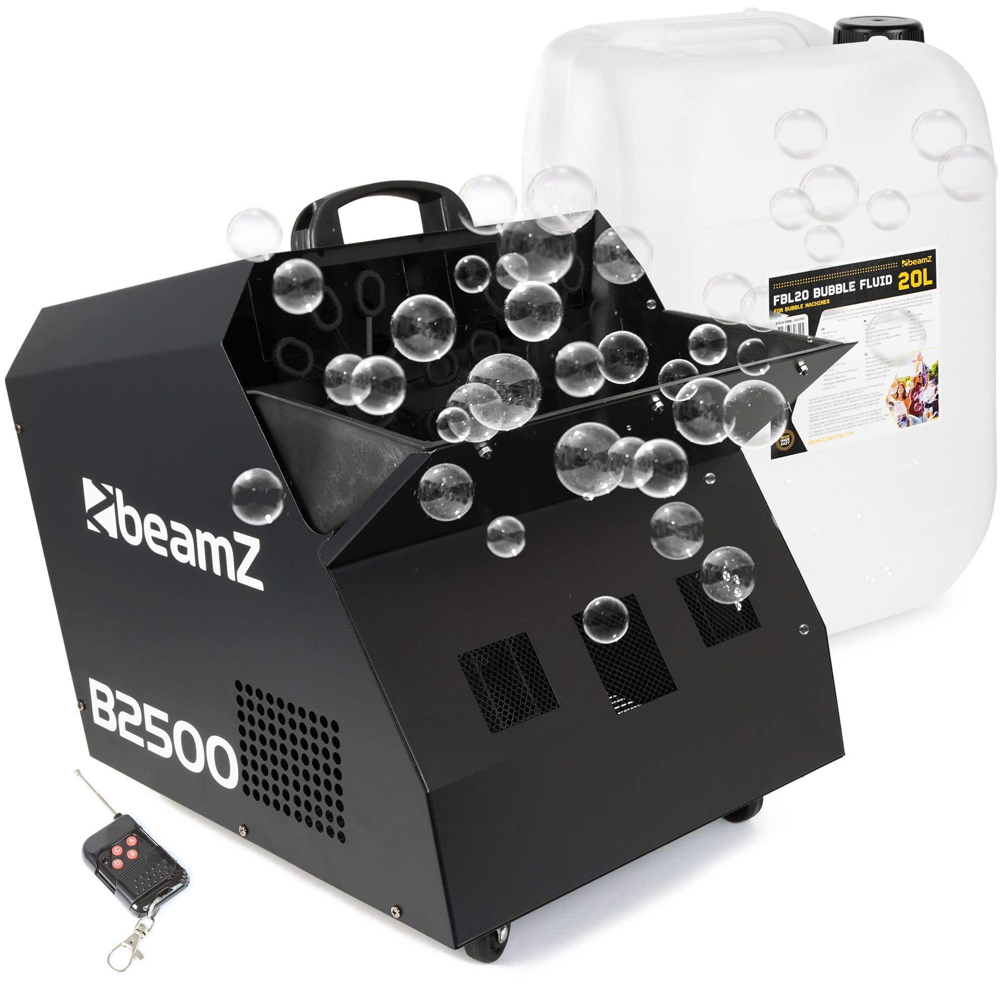 BeamZ B2500 bellenblaasmachine met 20 liter bellenblaasvloeistof