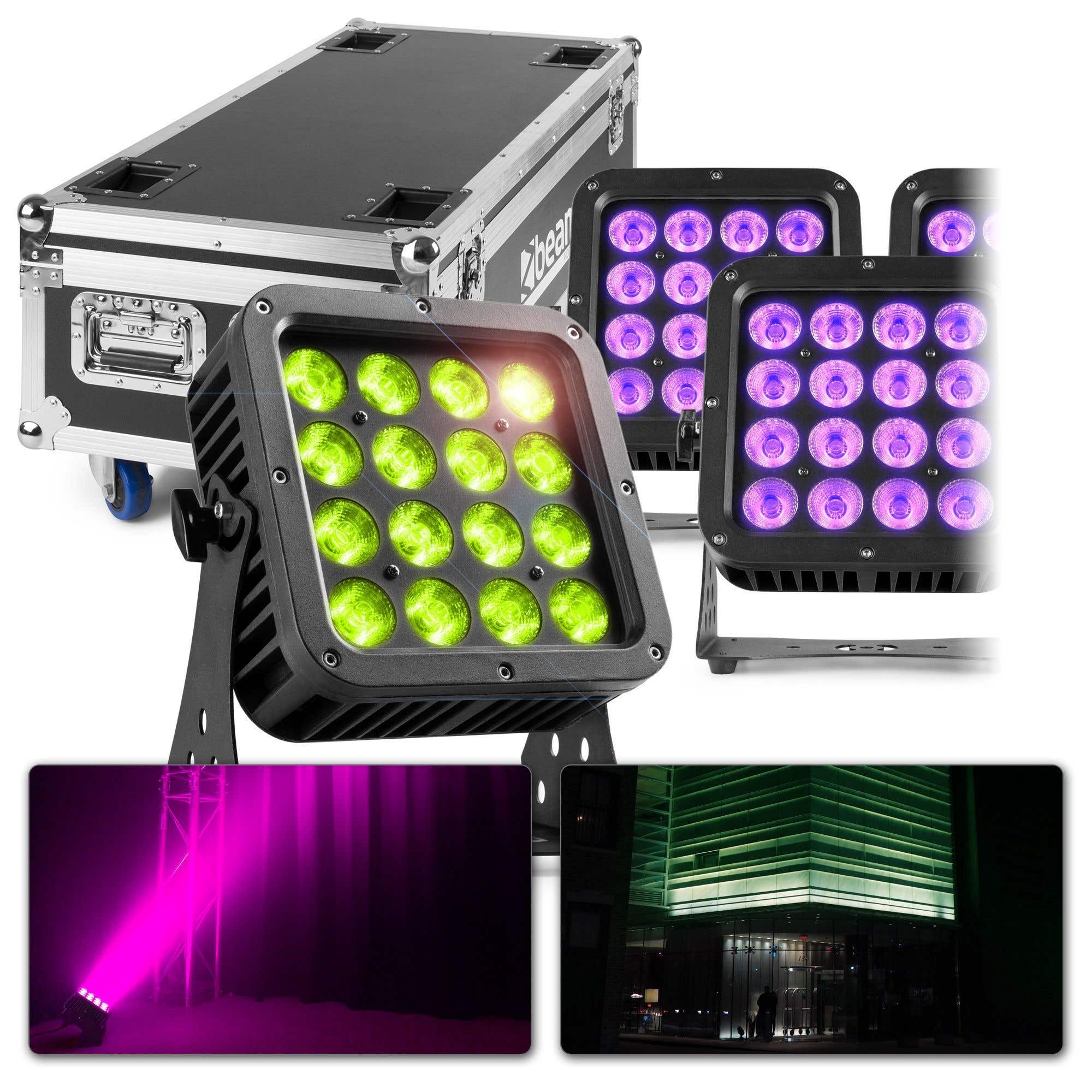 BeamZ StarColor128, set van 8 stuks in FL128 flightcase