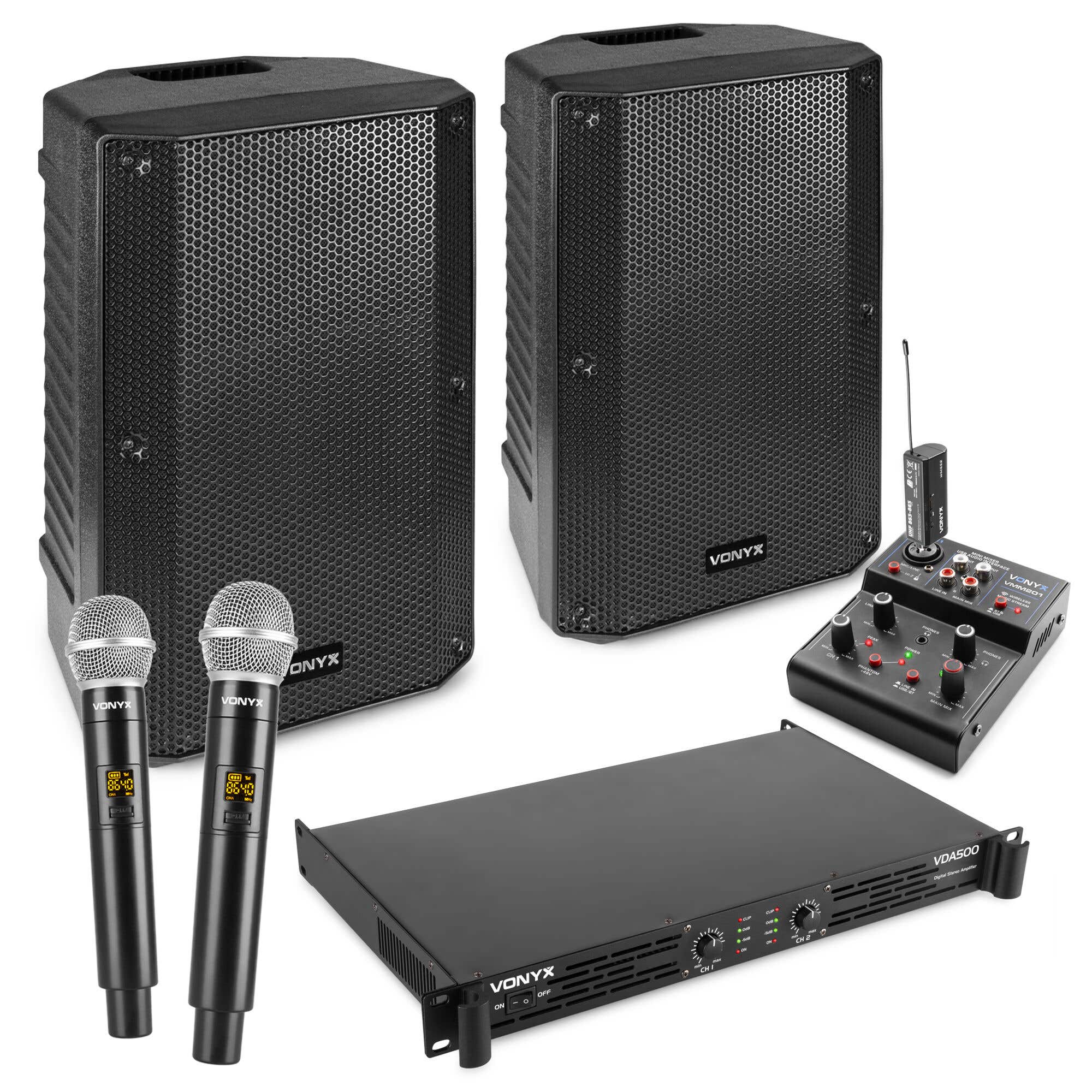 Vonyx professionele karaokeset voor volwassenen - complete karaokeset - 500W