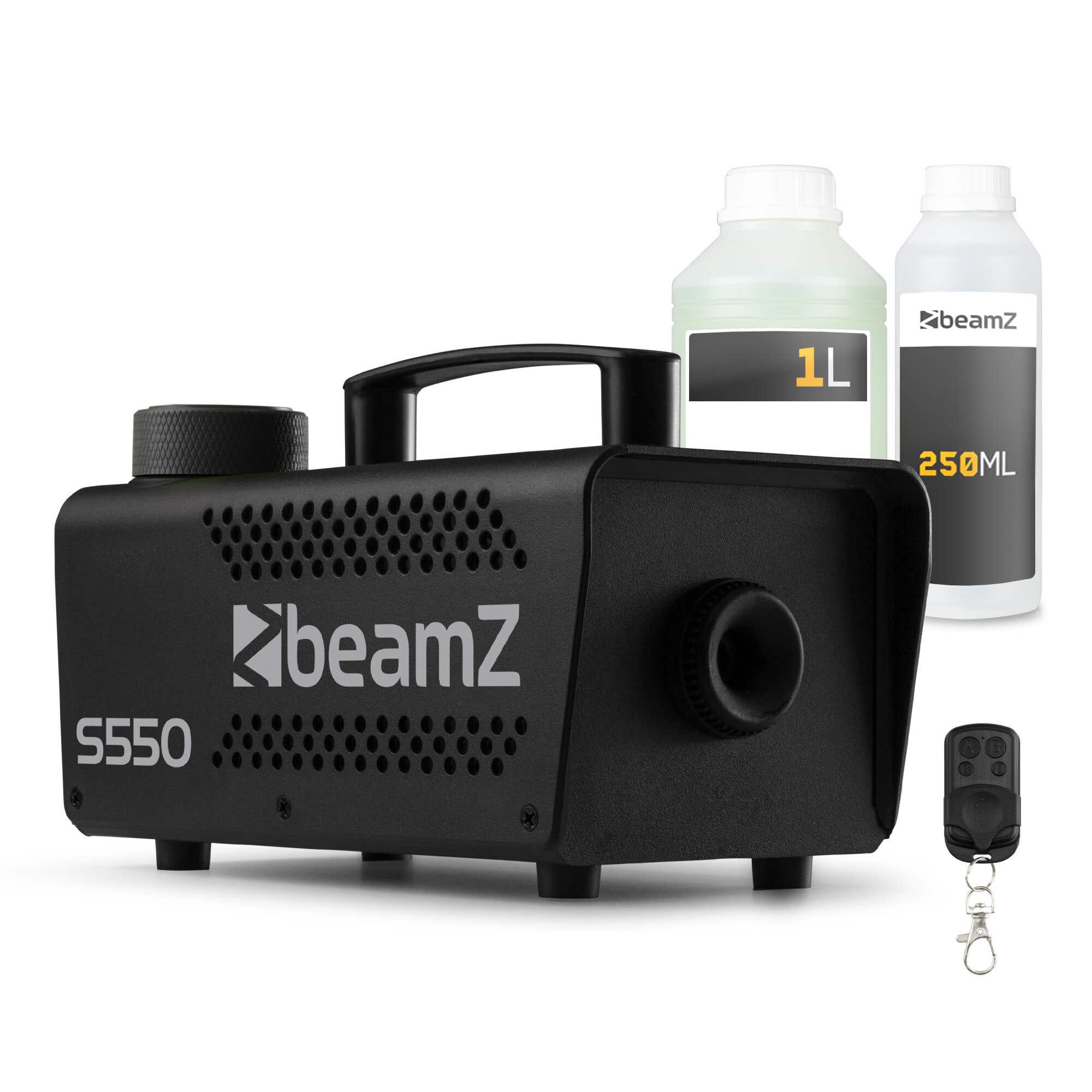 BeamZ S550 rookmachine set met reinigings- en rookvloeistof - Inclusief afstandsbediening - 550W 