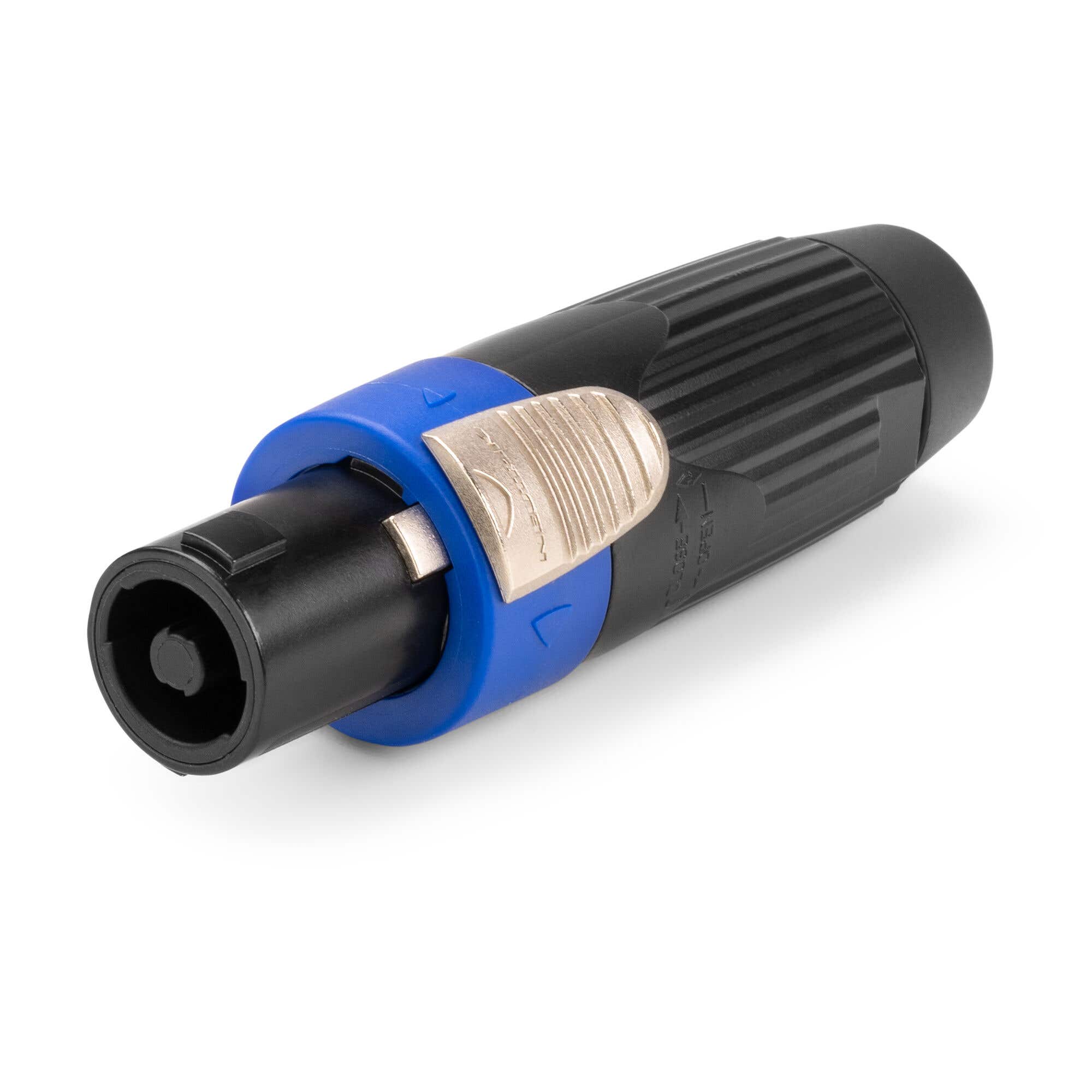 Neutrik - 4-polige Speakon Vrouwelijke Kabelconnector - zwart metaal - NLT4FXX-BAG