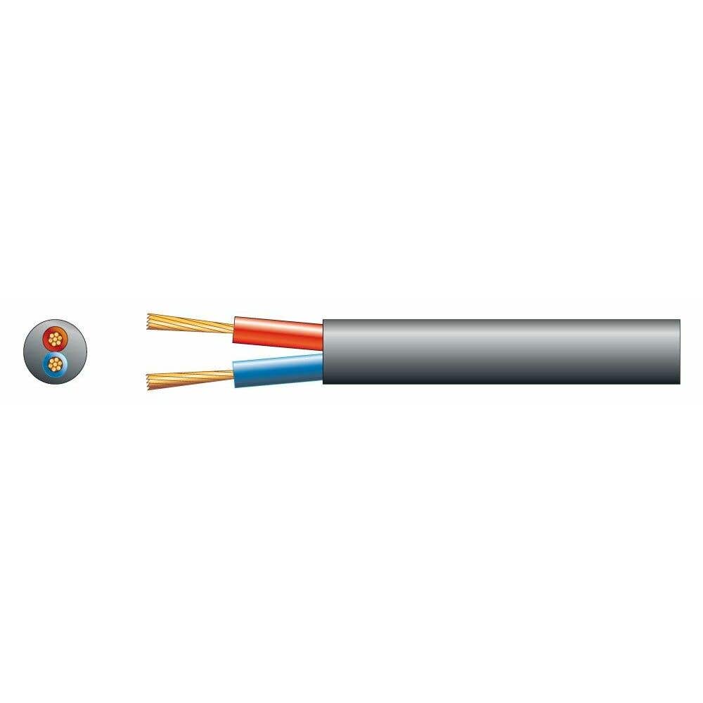 SkyTronic 100V Luidsprekerkabel 2x 2.5mm 25A - Zwart - rol van 100 meter