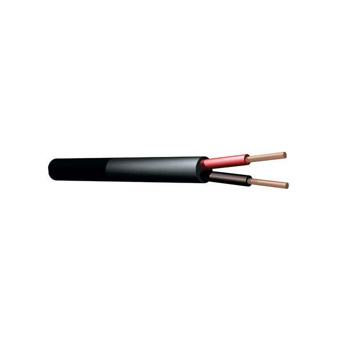100V Luidsprekerkabel 2x 1.5mm 15A - Zwart - 50 meter rol