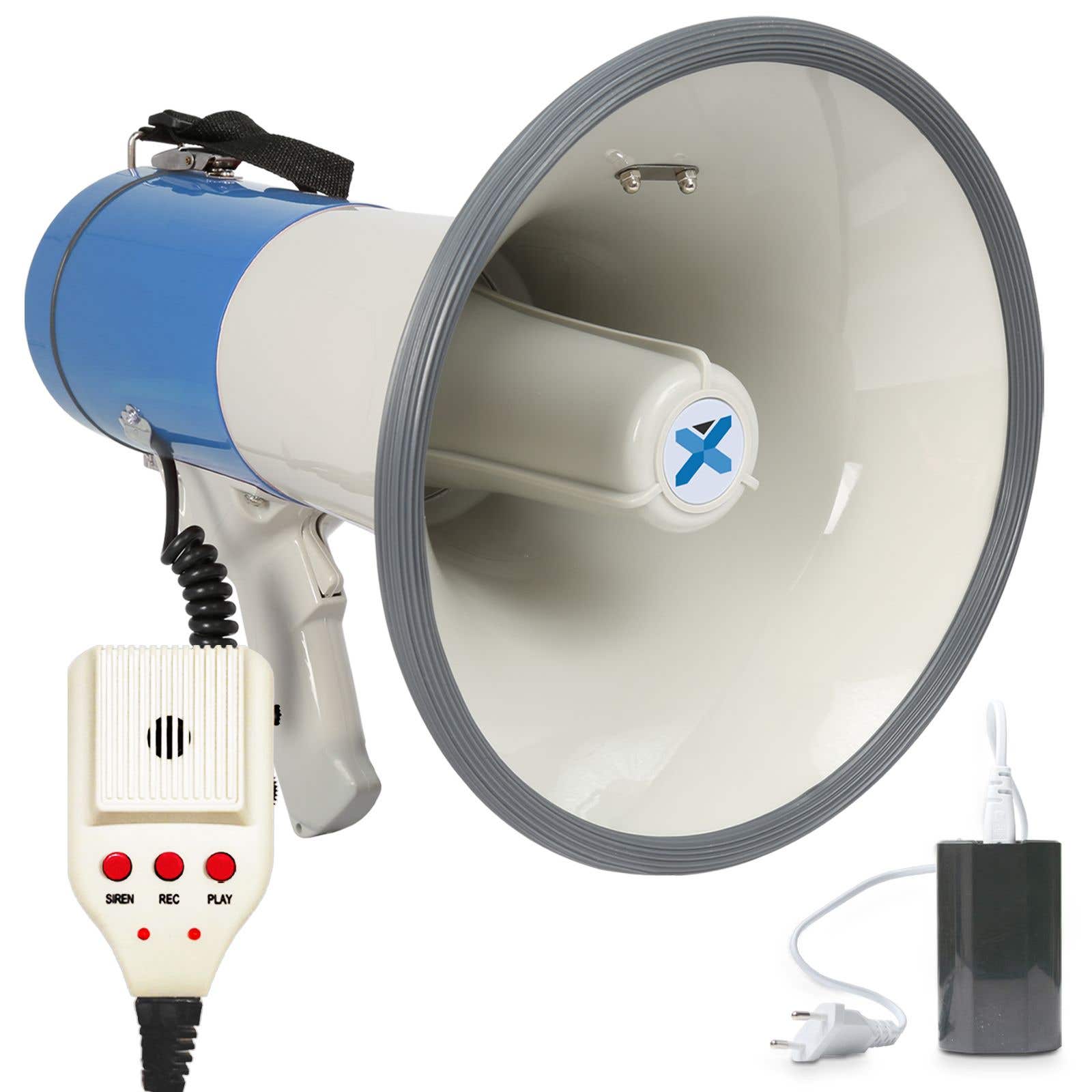 Retourdeal - Vonyx Megafoon met Sirene, Record, USB en SD 65W MEG065