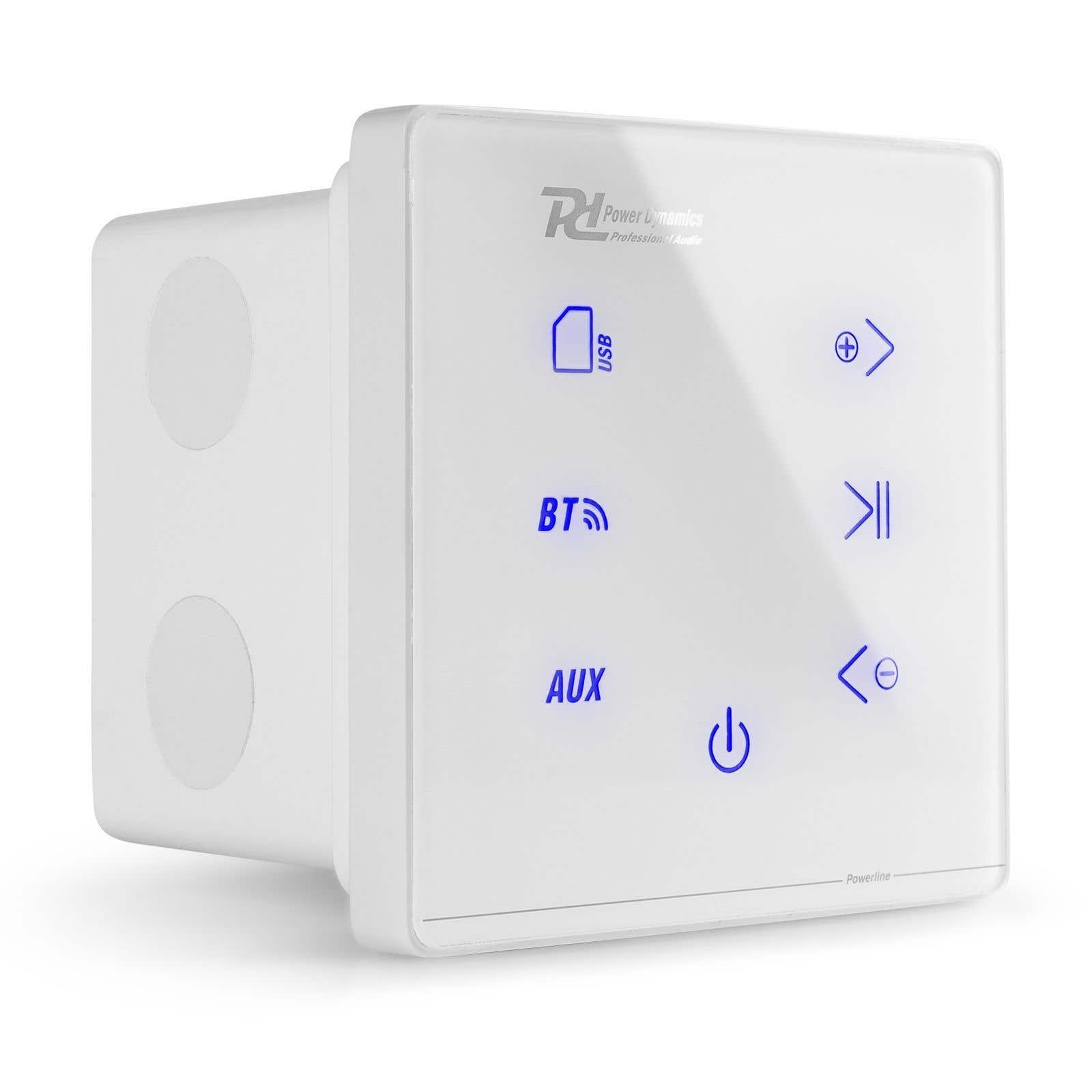 Power Dynamics Powerline A100W inbouw versterker met Bluetooth - 4x 20W