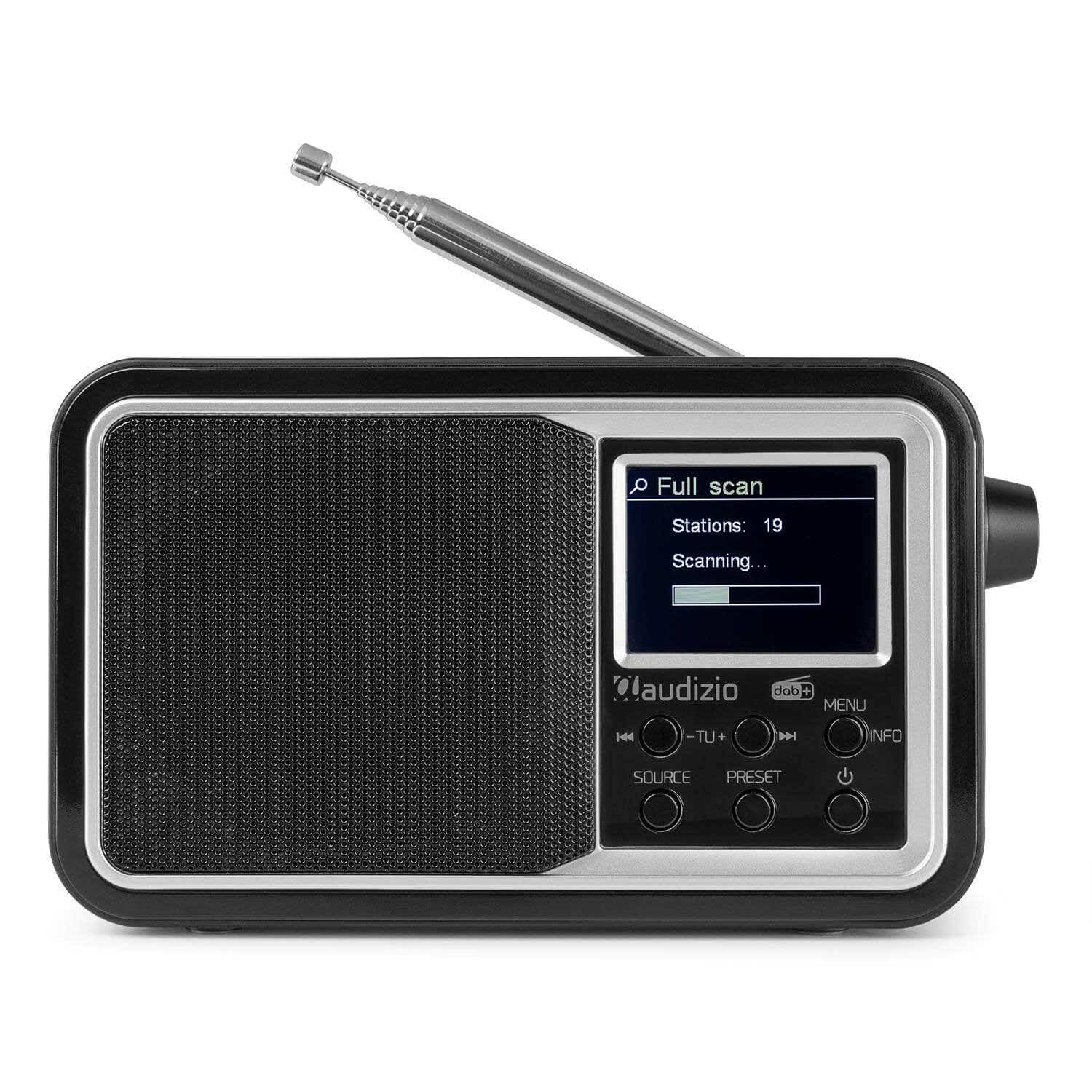 Audizio Anzio draagbare DAB radio met Bluetooth, FM radio en accu - Zwart