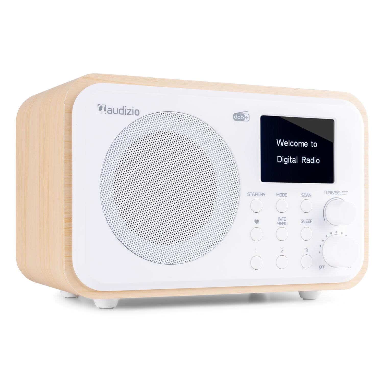 Audizio Milan draagbare DAB radio met Bluetooth, FM radio en accu - Wit