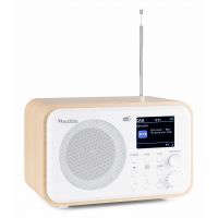 Retourdeal - Audizio Milan draagbare DAB radio met Bluetooth, FM radio en accu - Wit