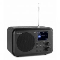 Retourdeal - Audizio Milan draagbare DAB radio met Bluetooth, FM radio en accu - Zwart