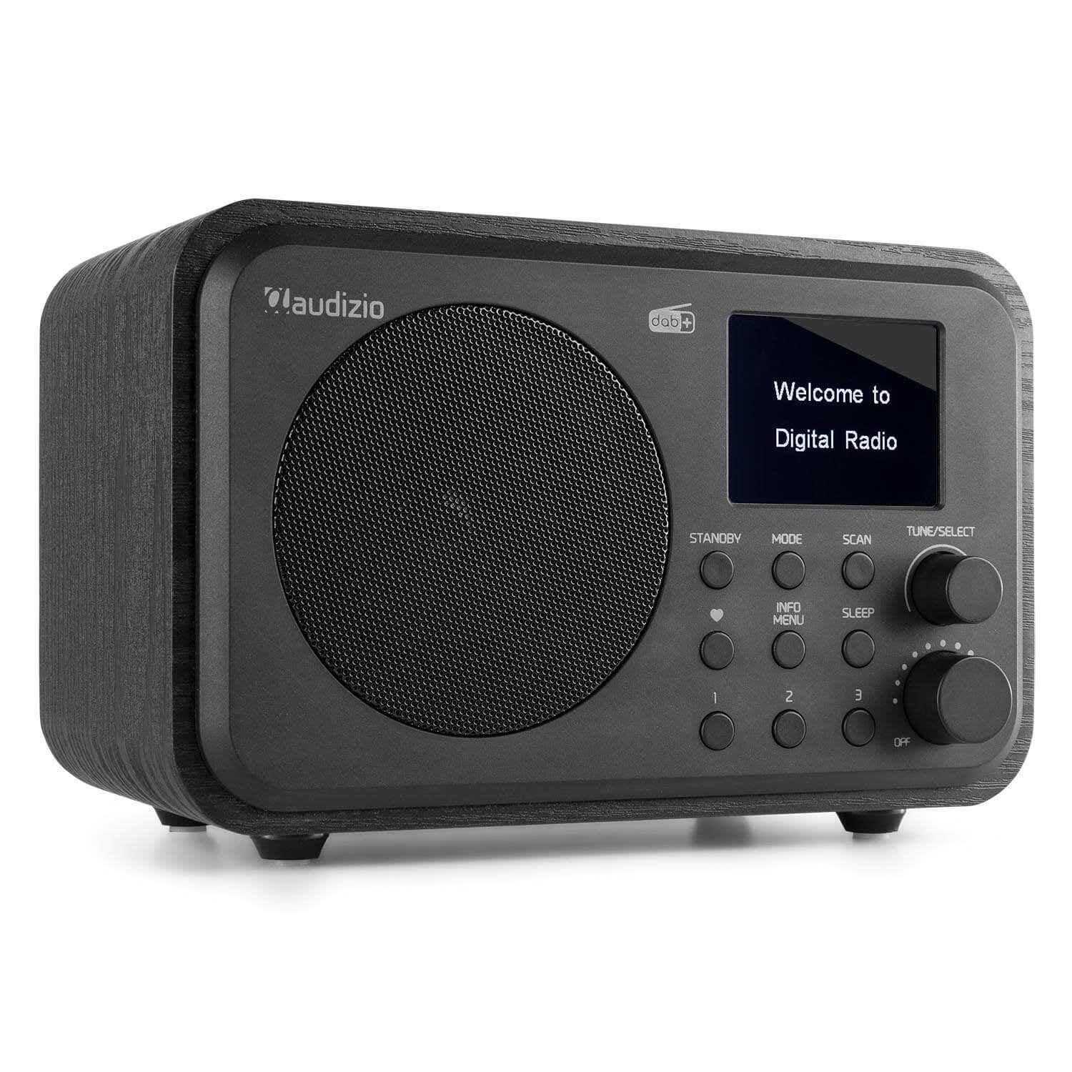 Audizio Milan draagbare DAB radio met Bluetooth, FM radio en accu - Zwart