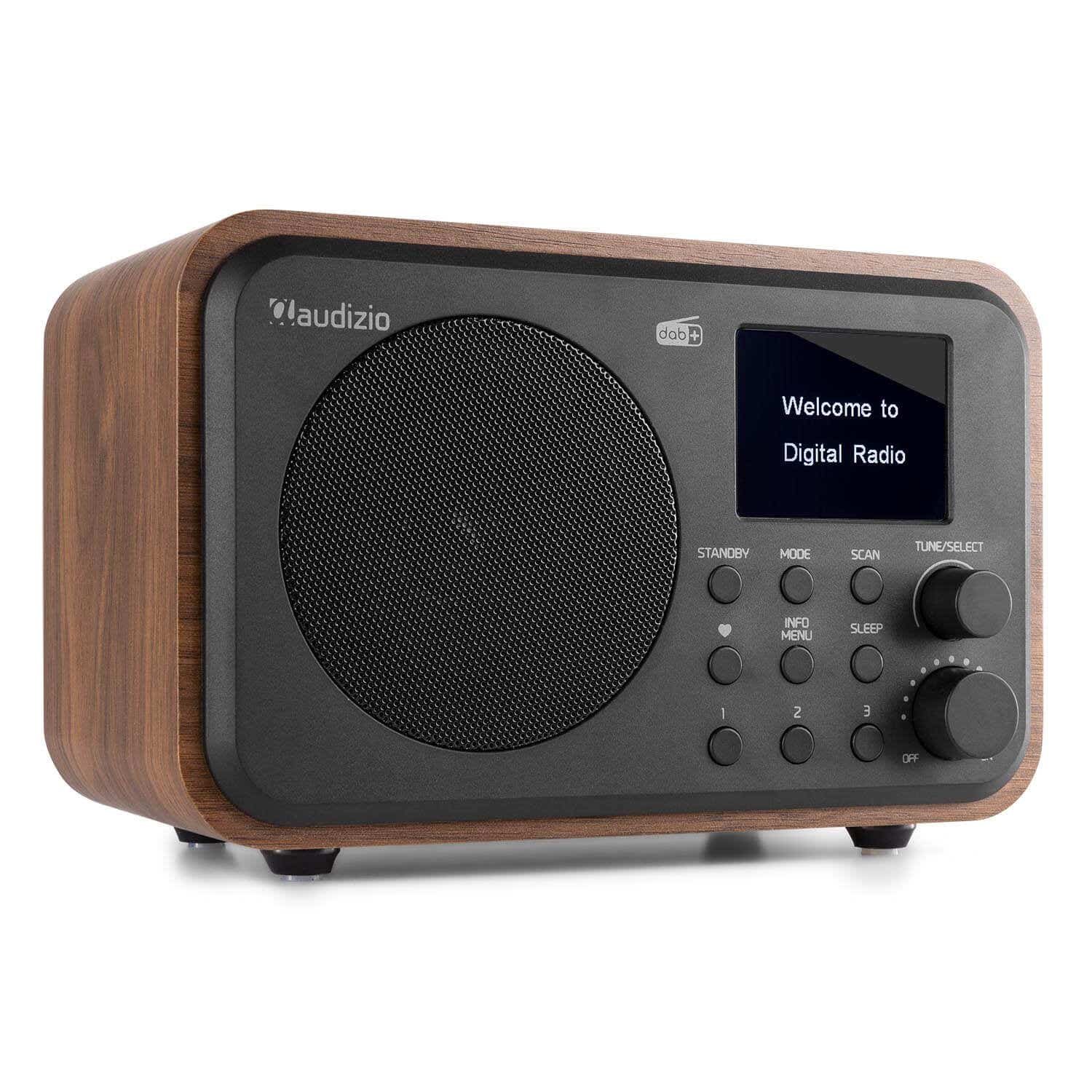Audizio Milan draagbare DAB radio met Bluetooth, FM radio en accu - Hout